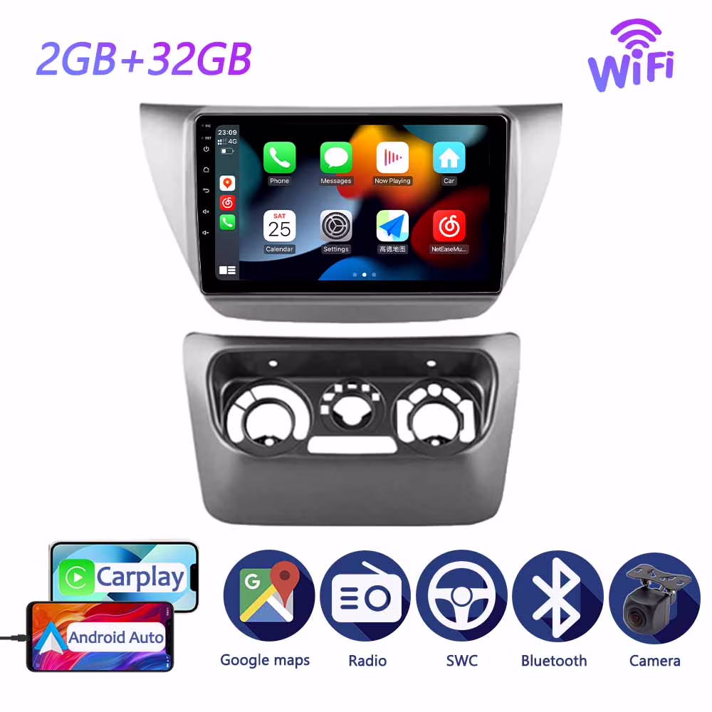 Carplay Car Radio Stereo For Mitsubishi Lancer 9 CS 2000 - 2010 GPS Navi Android Screen With Bluetooth Android Auto