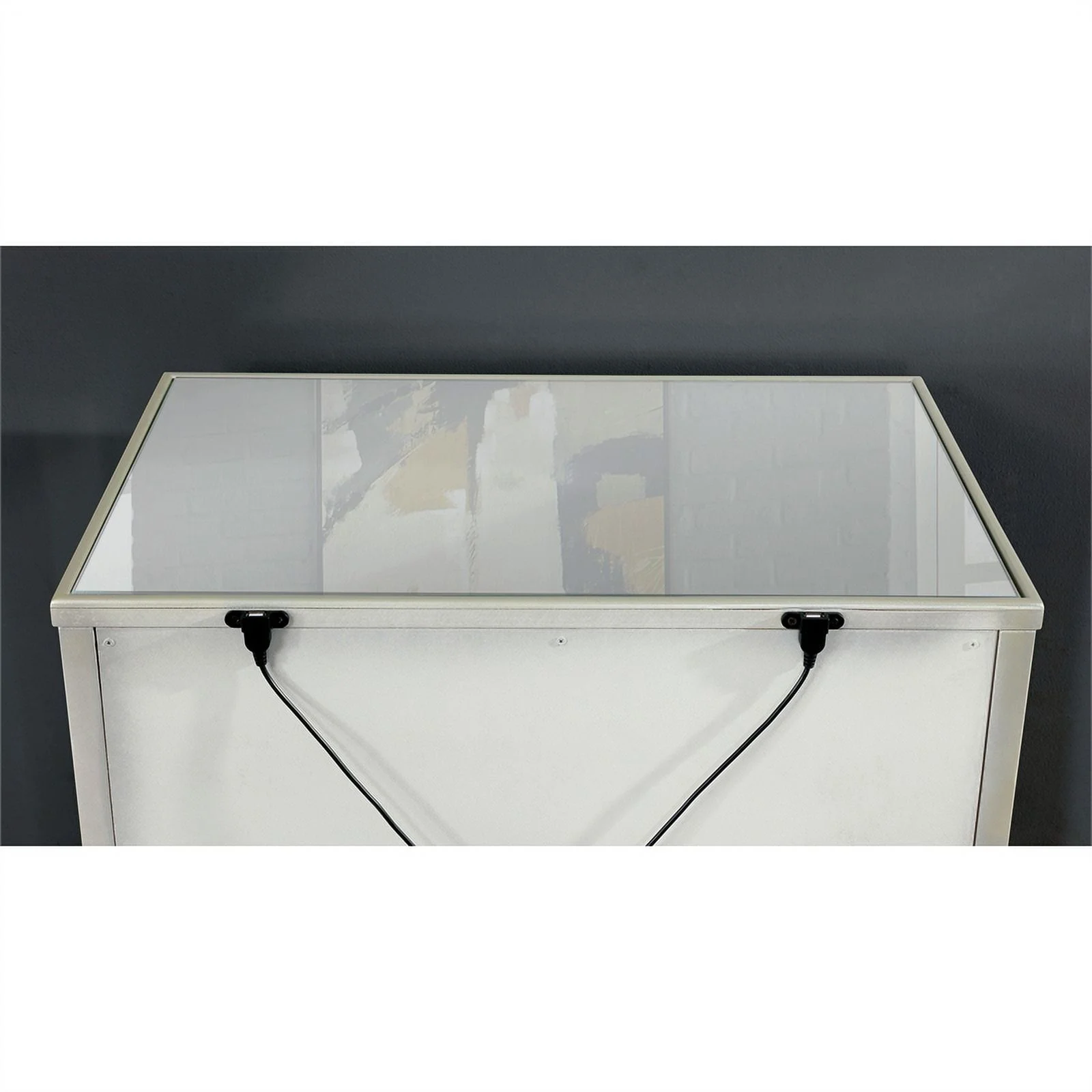 FOA Gavvi Glam 3-Piece Silver Wood Bedroom Set - Cal King + Nightstand + Dresser