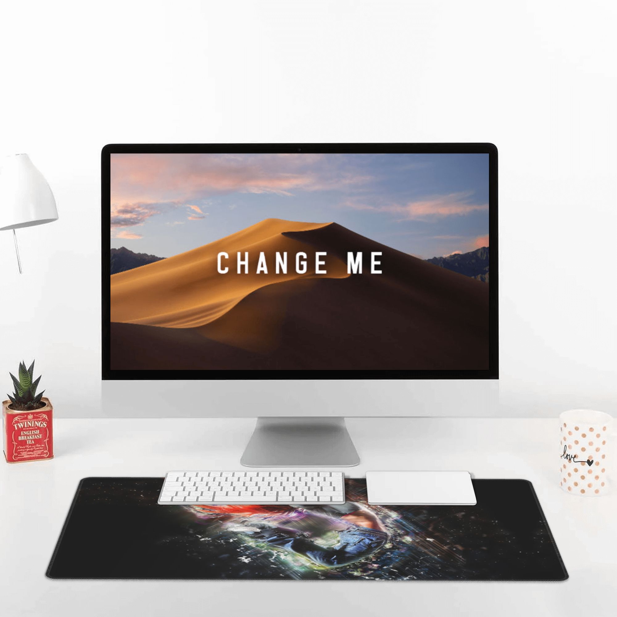 Large Mouse Pad, Dancing Girl Jump Female Non-Slip Waterproof Rubber Keyboard Office Desk Pads Mousepad, 29.5 x 15.8 inches 3mm Thick