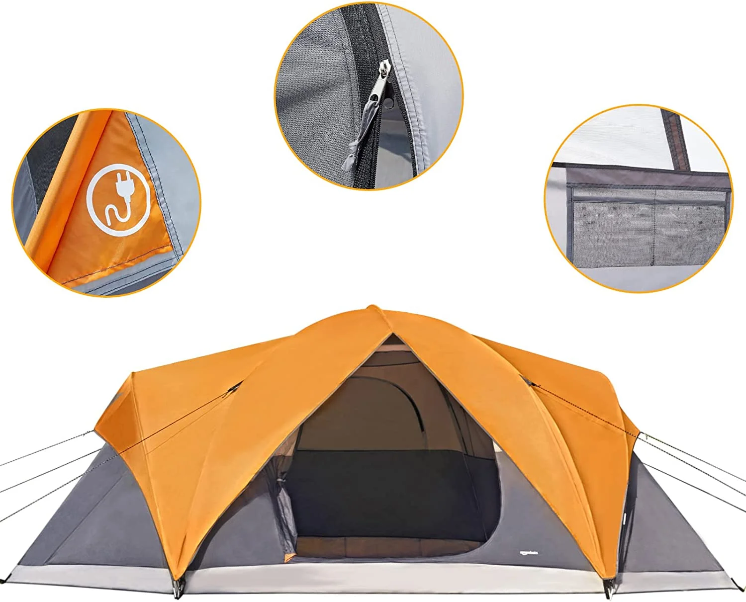 OUWI Dome Camping Tent With Rainfly and Carry Bag, 4/8 Person