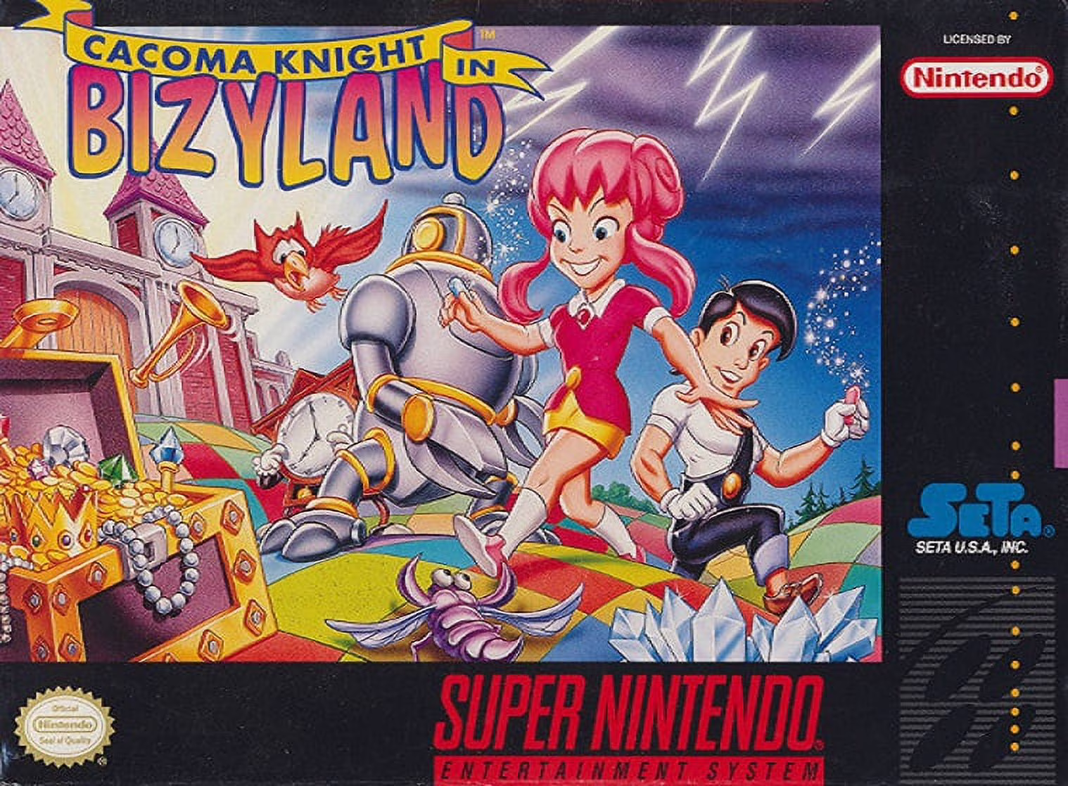 Restored Cacoma Knight in BizyLand (Super Nintendo, 1993) SNES Puzzle Game (Refurbished)