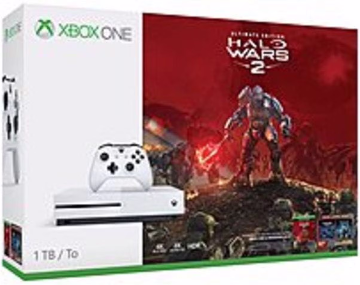 Microsoft Xbox One S 1TB Halo Wars 2 Bundle, White, 234-00128