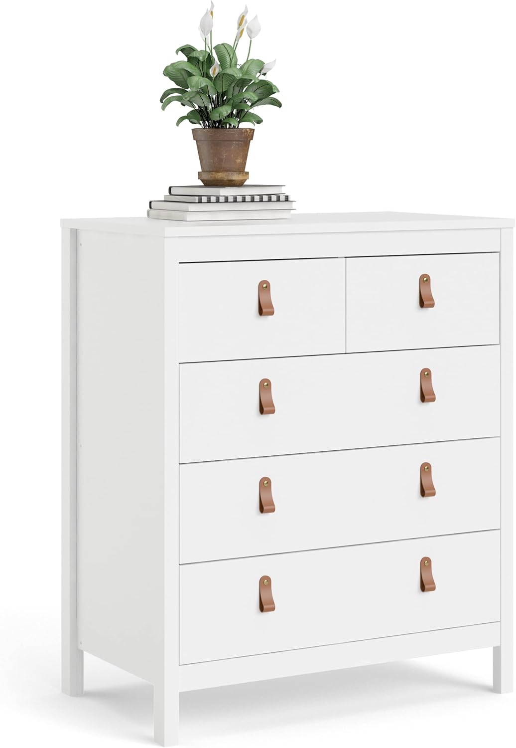 5 Drawer Chest, White