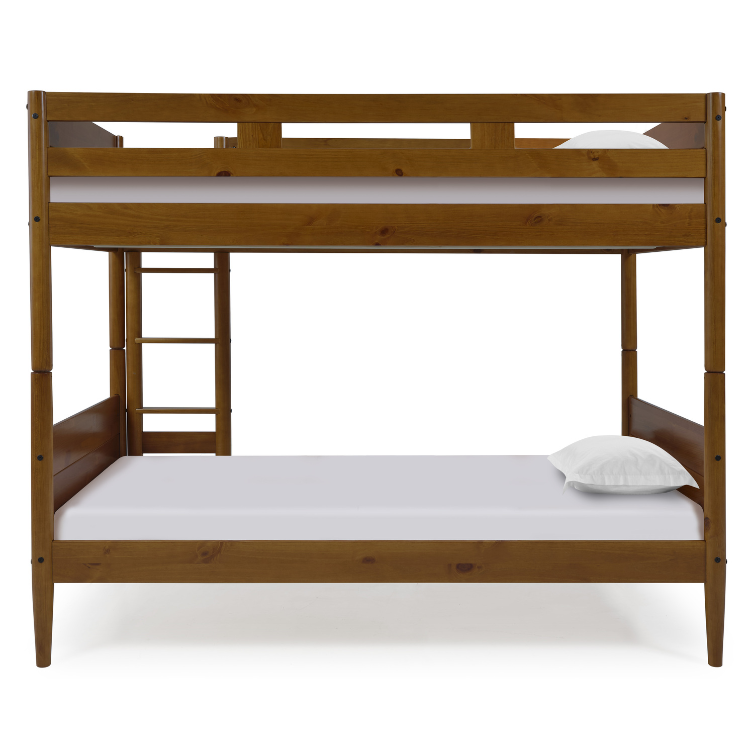 Camaflexi Mid Century Modern Bunk Bed Twin over Twin - Castanho Finish