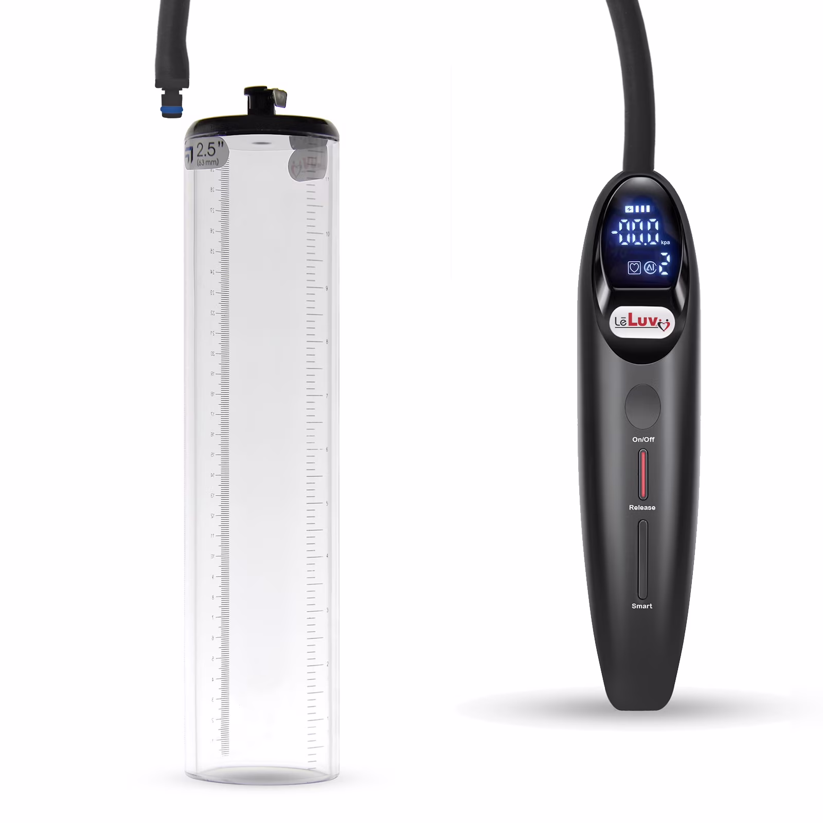 LeLuv Magna Electric Penis Pump | LCD Smart Black Handle | 2.5