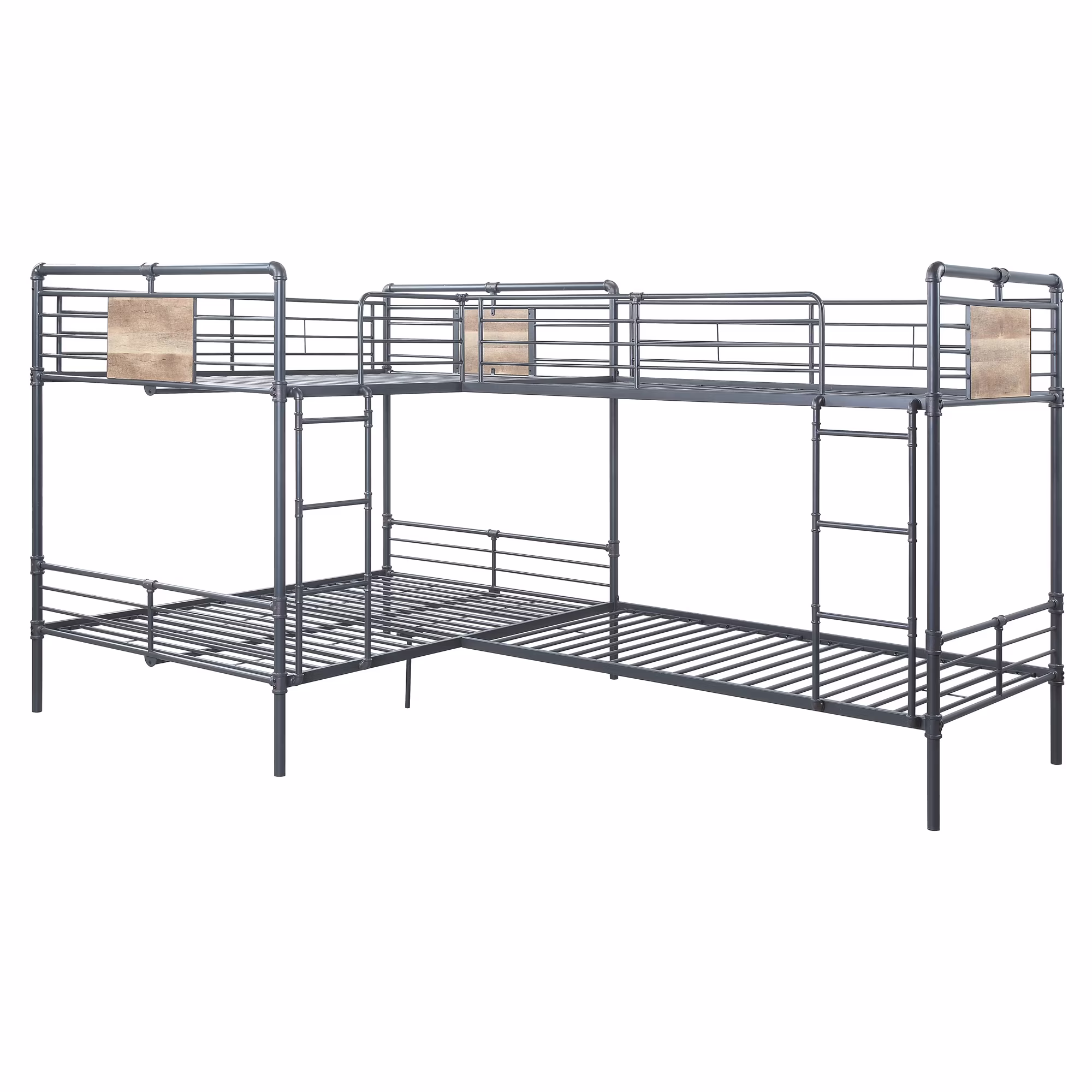 ACME Cordelia Twin over Full Bunk Bed in Sandy Black and Dark Bronze