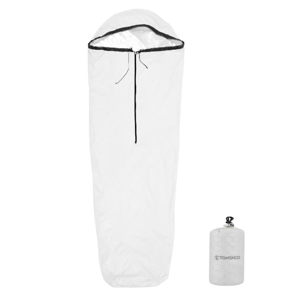 TOMSHOO Emergency Sleeping Bag Lightweight Waterproof Heat Reflective Thermal Sleeping Bag Survival   Gear for Outdoor Adventure Camping Hiking
