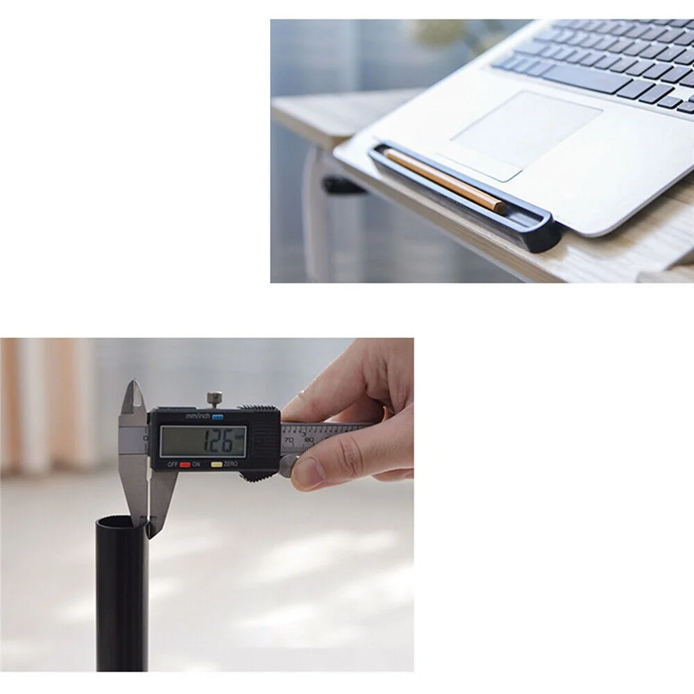 Mobile Laptop Rolling Laptop Computer Desk over Bed Table Stand Cart Adjustable Height Black