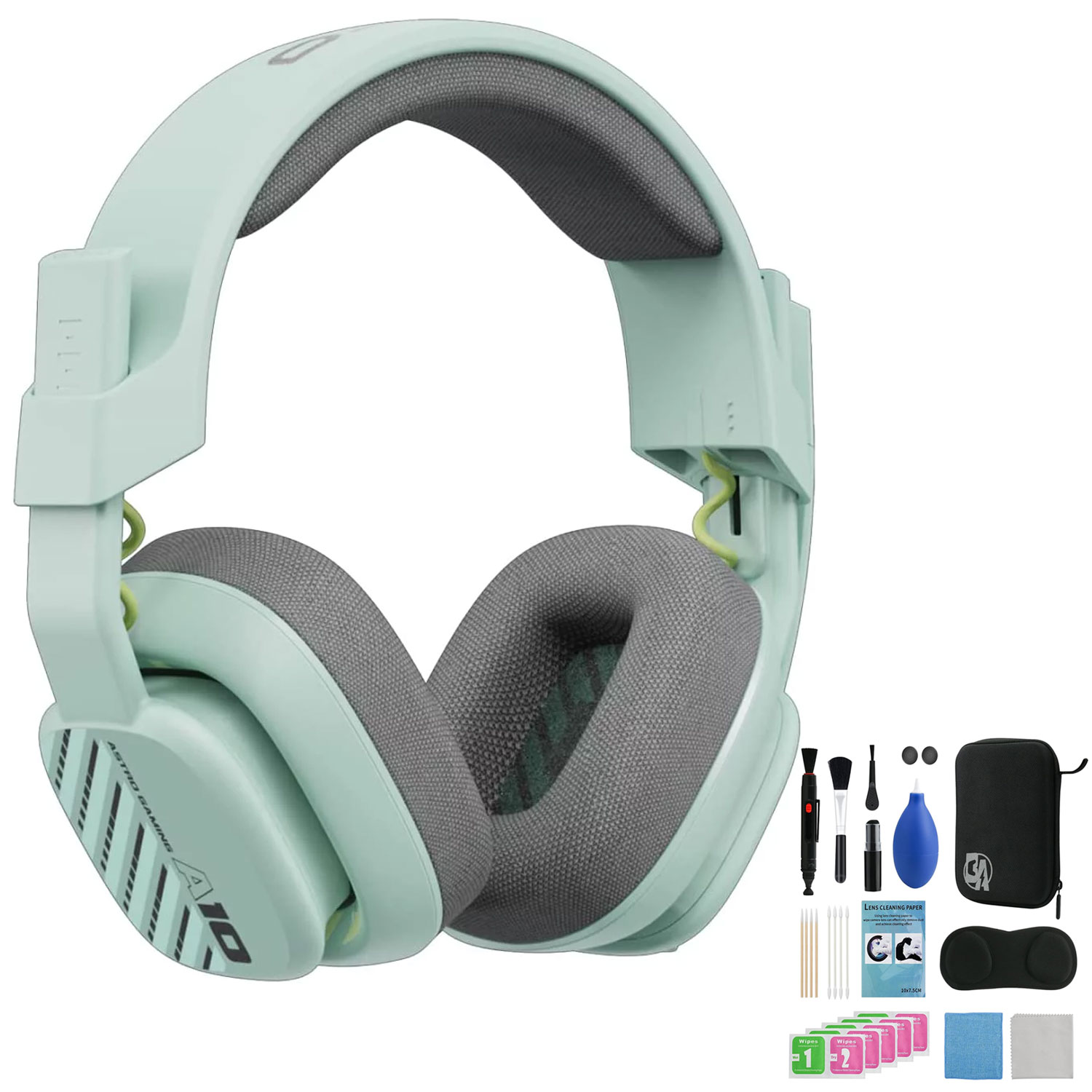 Astro Gaming A10 Gen 2 Wired Stereo Over-the-Ear Gaming Headset Mint With Bolt Axtion Cleaning Kit Bundle Used