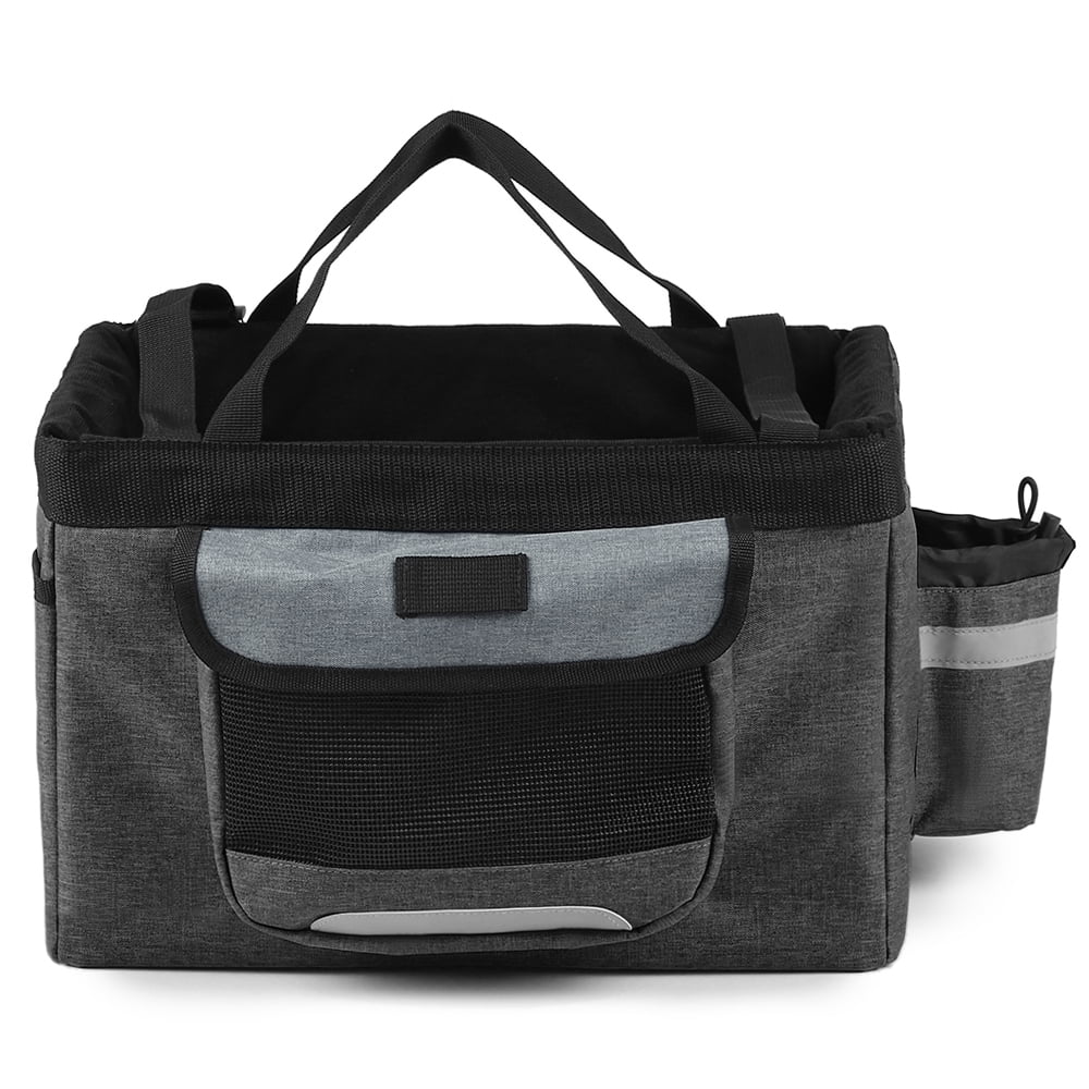 Carevas Foldable Front Basket Removable Bike Pet Basket Pet Dog Cat Carrier Camping Tote Bag