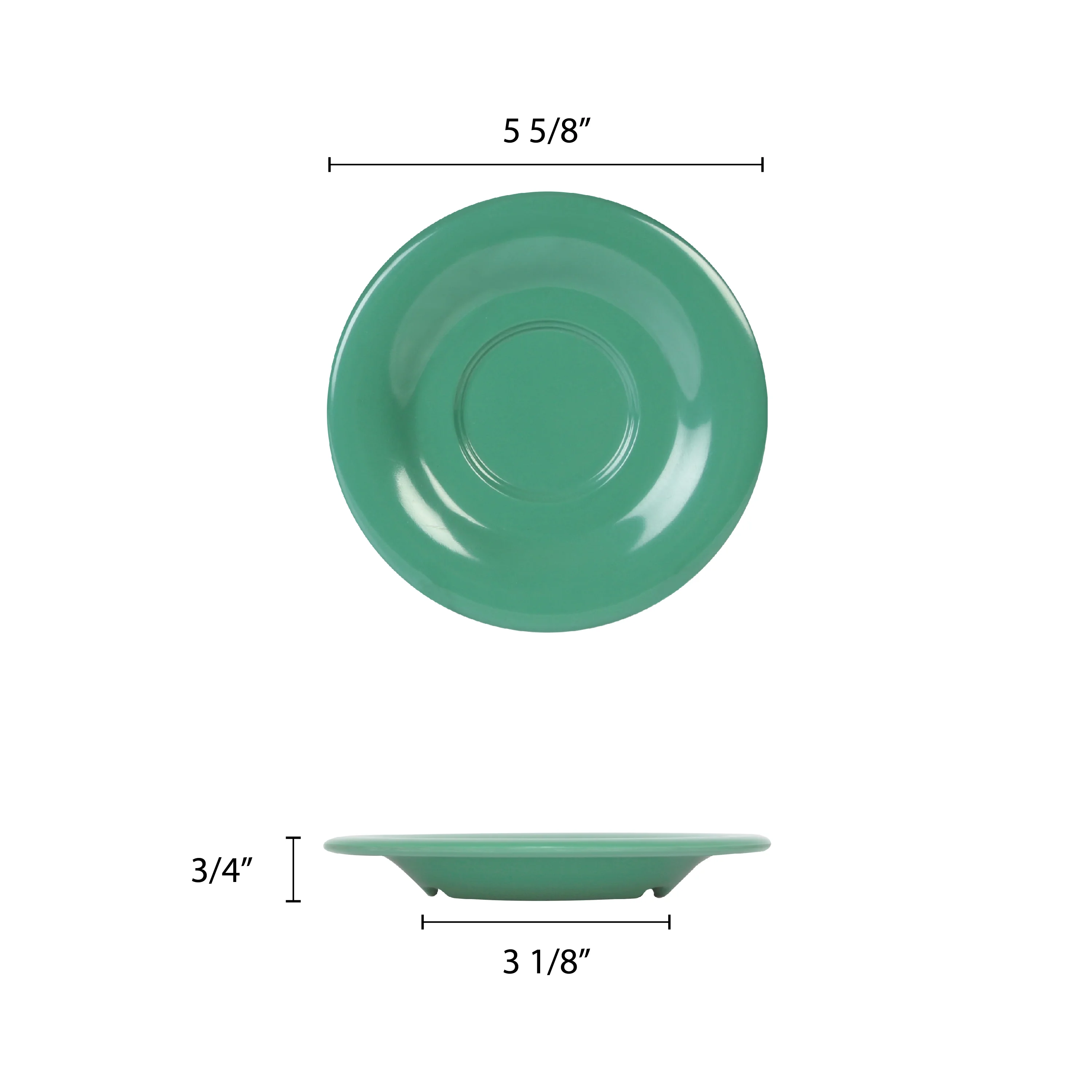 Excellante Color Green melamine dinnerware collection 5.5