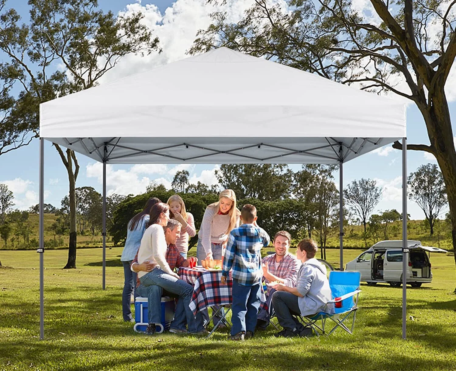 Dayplus 10x10' Commercial Pop UP Canopy Tent Adjustable Height Waterproof Folding Gazebo