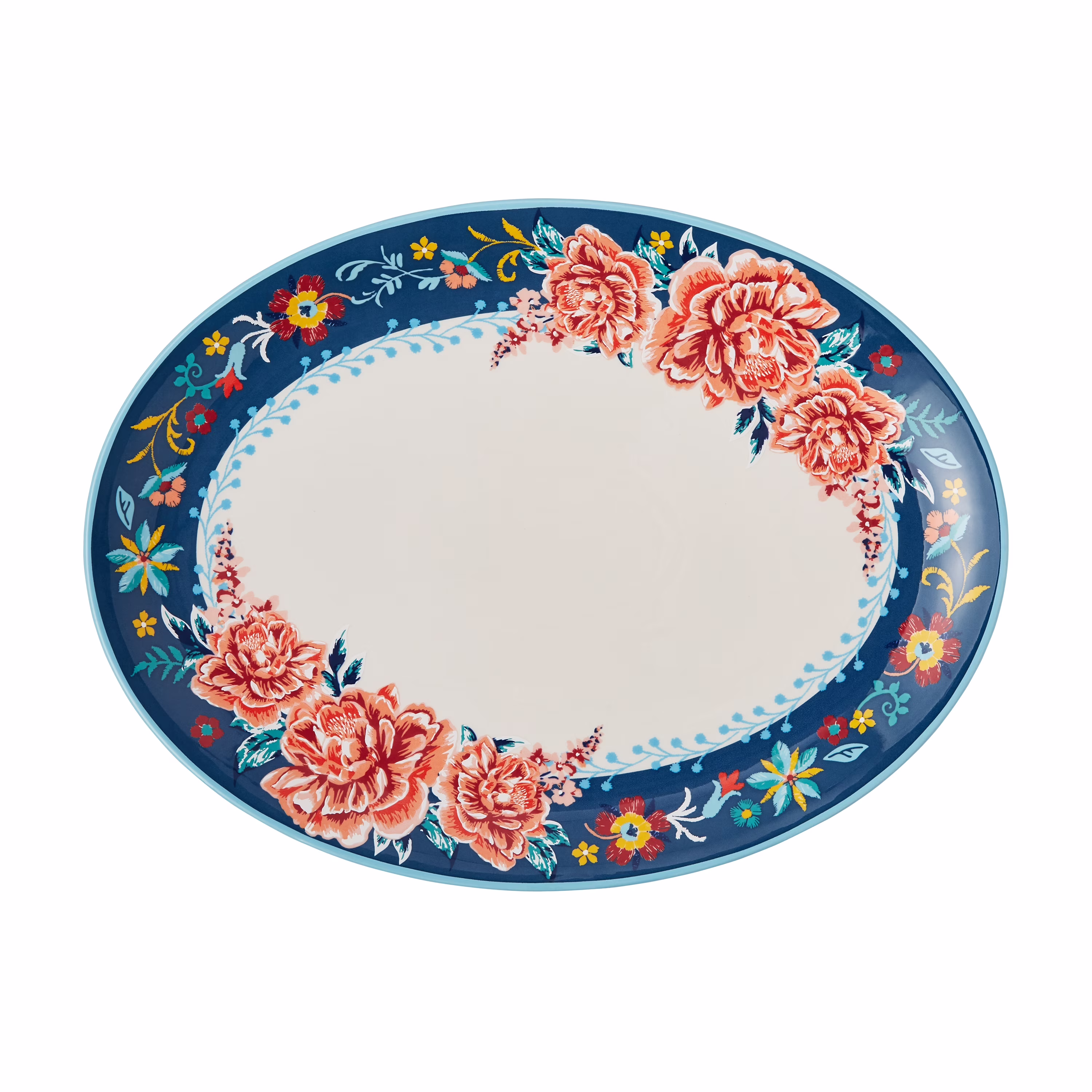 The Pioneer Woman Keepsake Floral Stoneware Serve Platter