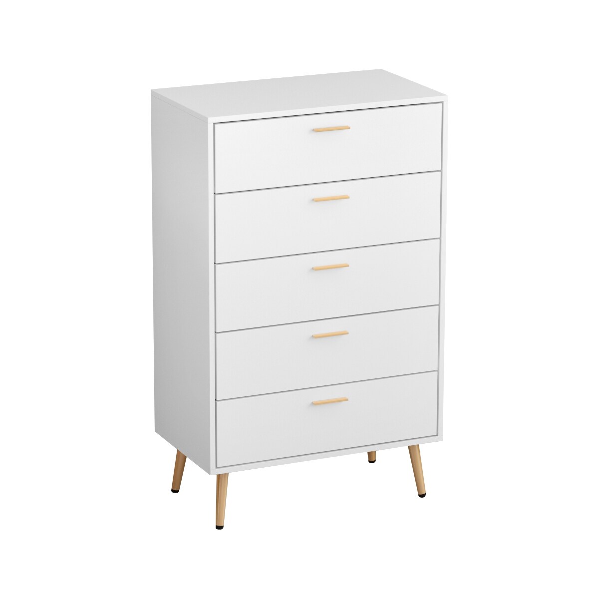 FUFU&GAGA  5 Drawers Dresser Chest White 6-drawer