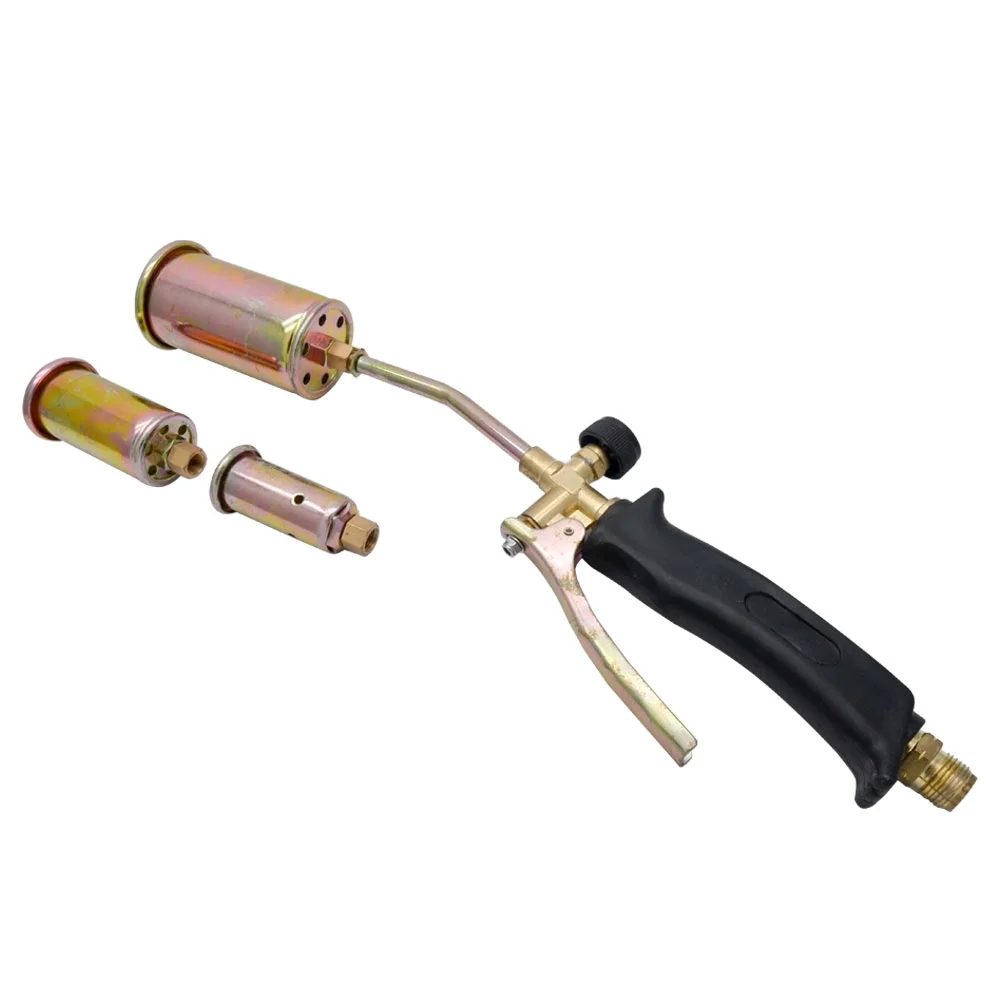 SENRISE Gas Torch Burner Hose Regulator Roofer Plumber Weed Kit Propane Black Silver