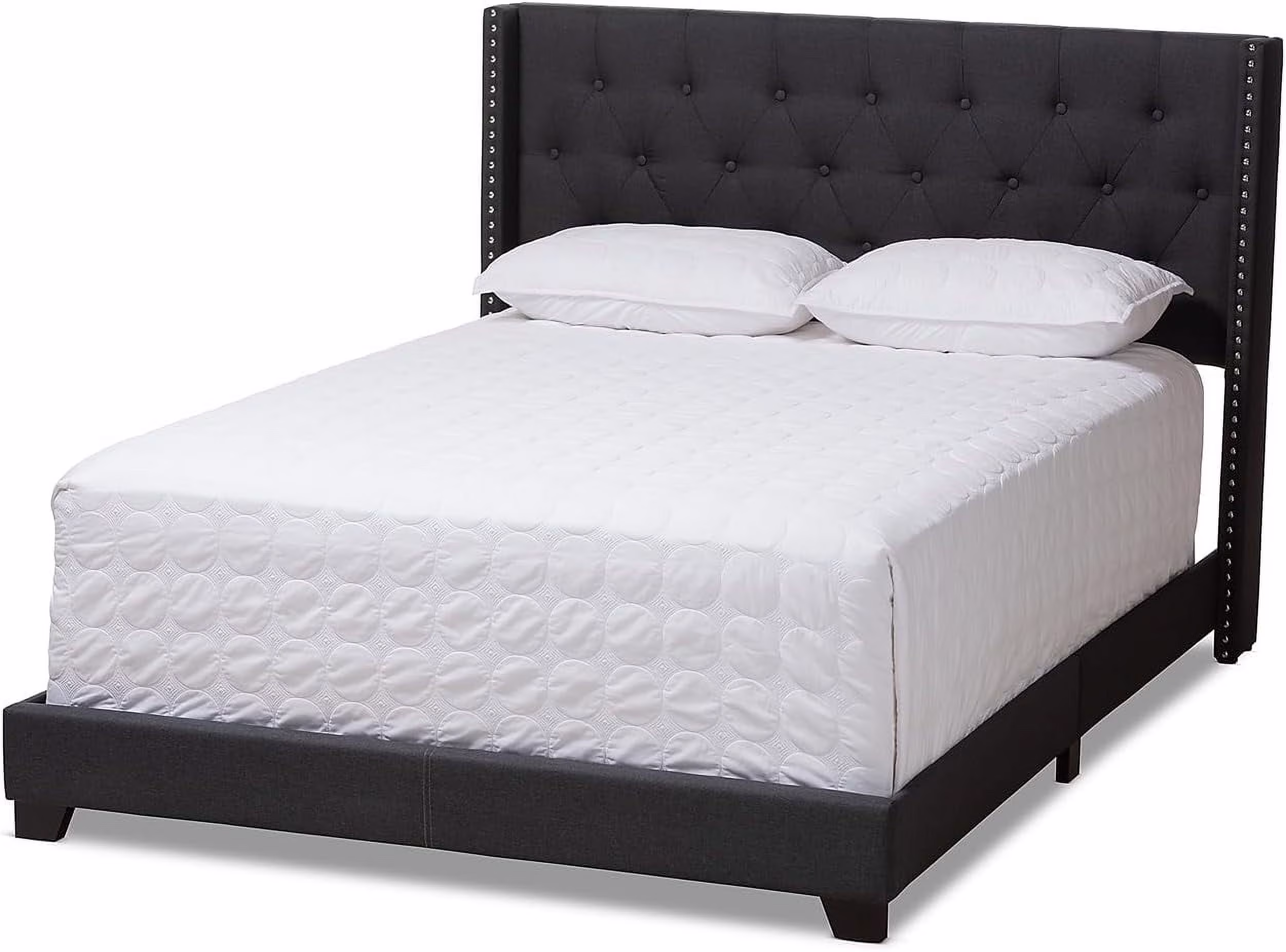 RUNFAYBIU Brady Bed  Queen  Charcoal Grey (149-8942-HiT)