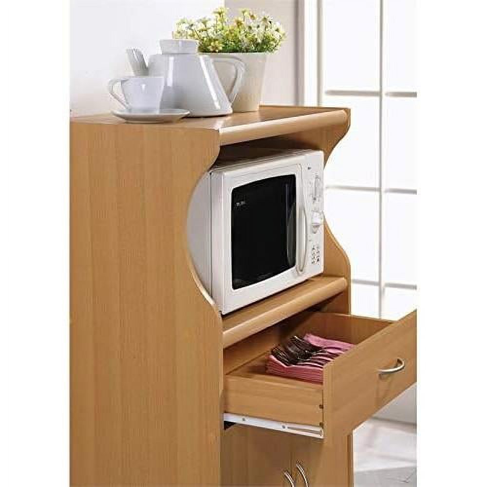Microwave Kitchen Cart In Beech