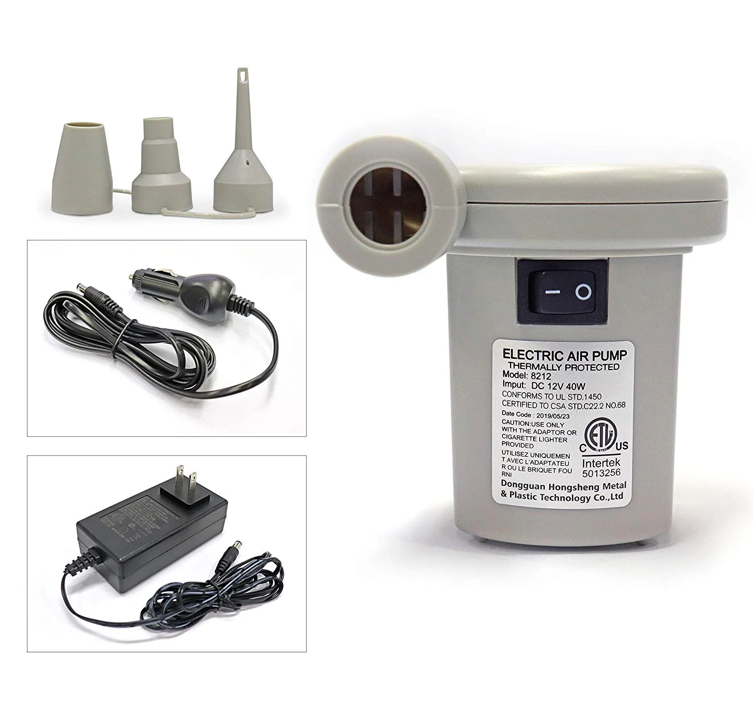 EnerPlex 9in Never-Leak Queen Airbed with High Speed Pump, Queen Size Air Mattress, Grey (Blow Up Bed)