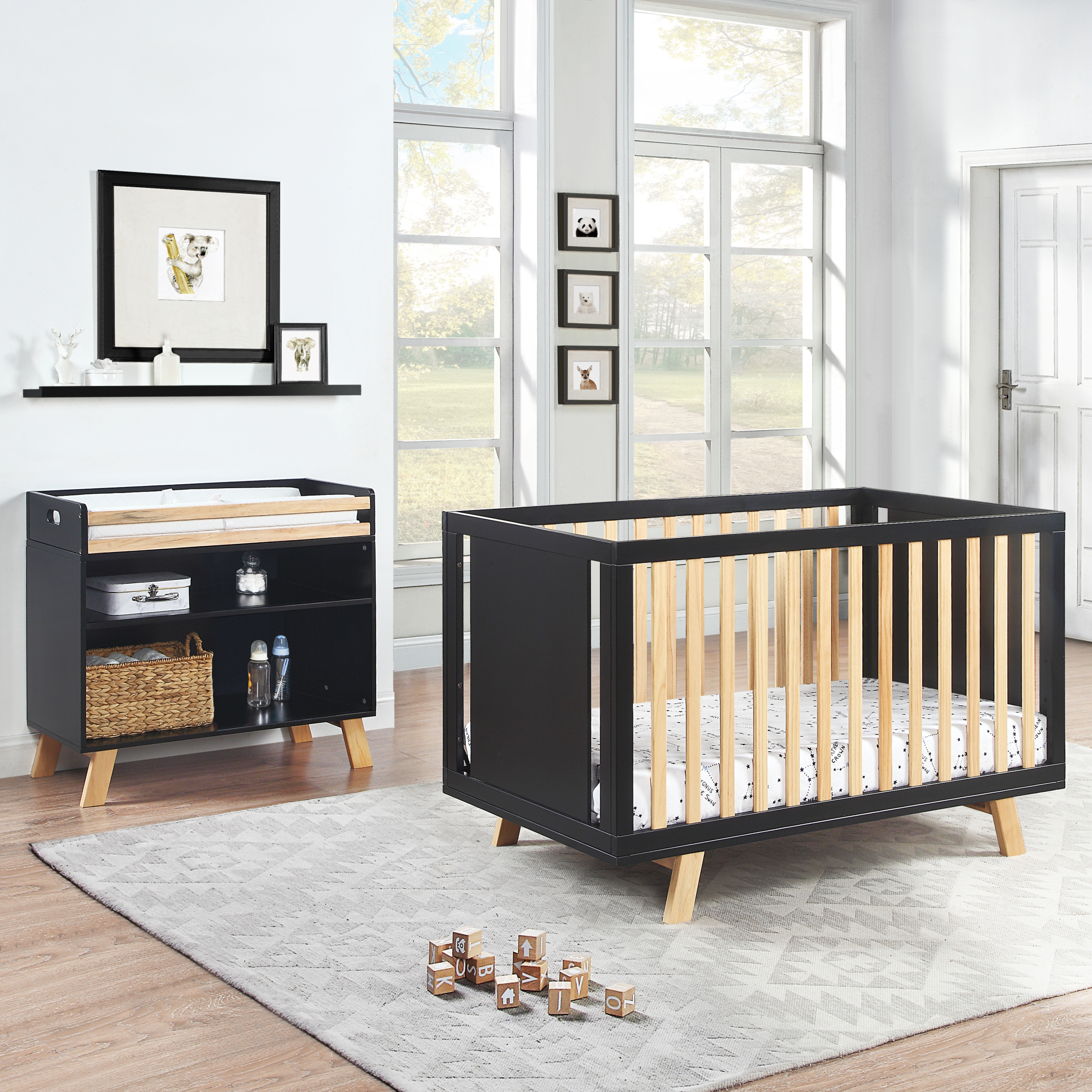 Dawn Whisper Multi Purpose Changing Table in Black