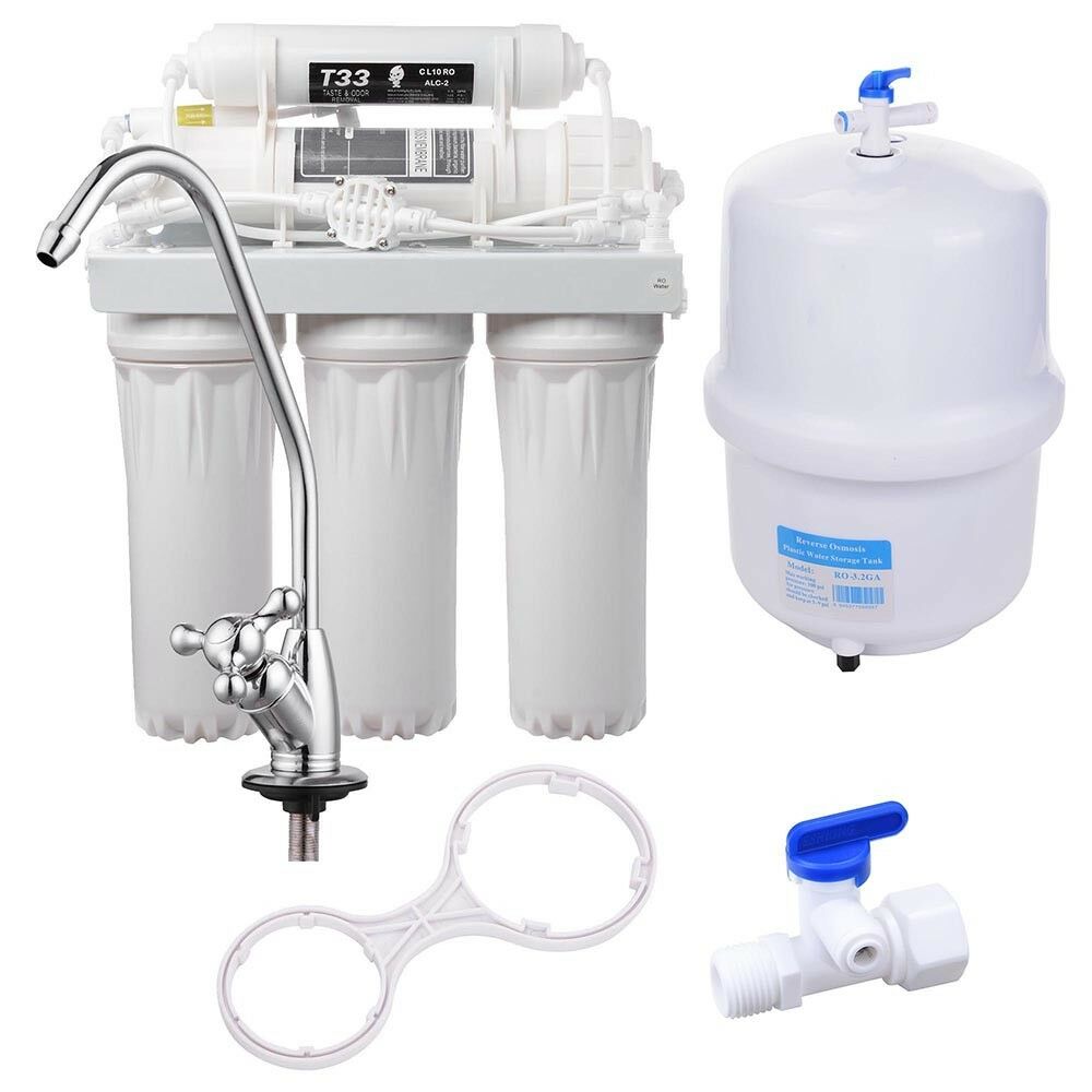 5 STAGE 50 GPD Water Filter System Reverse Osmosis RO Filtration Drinking Home