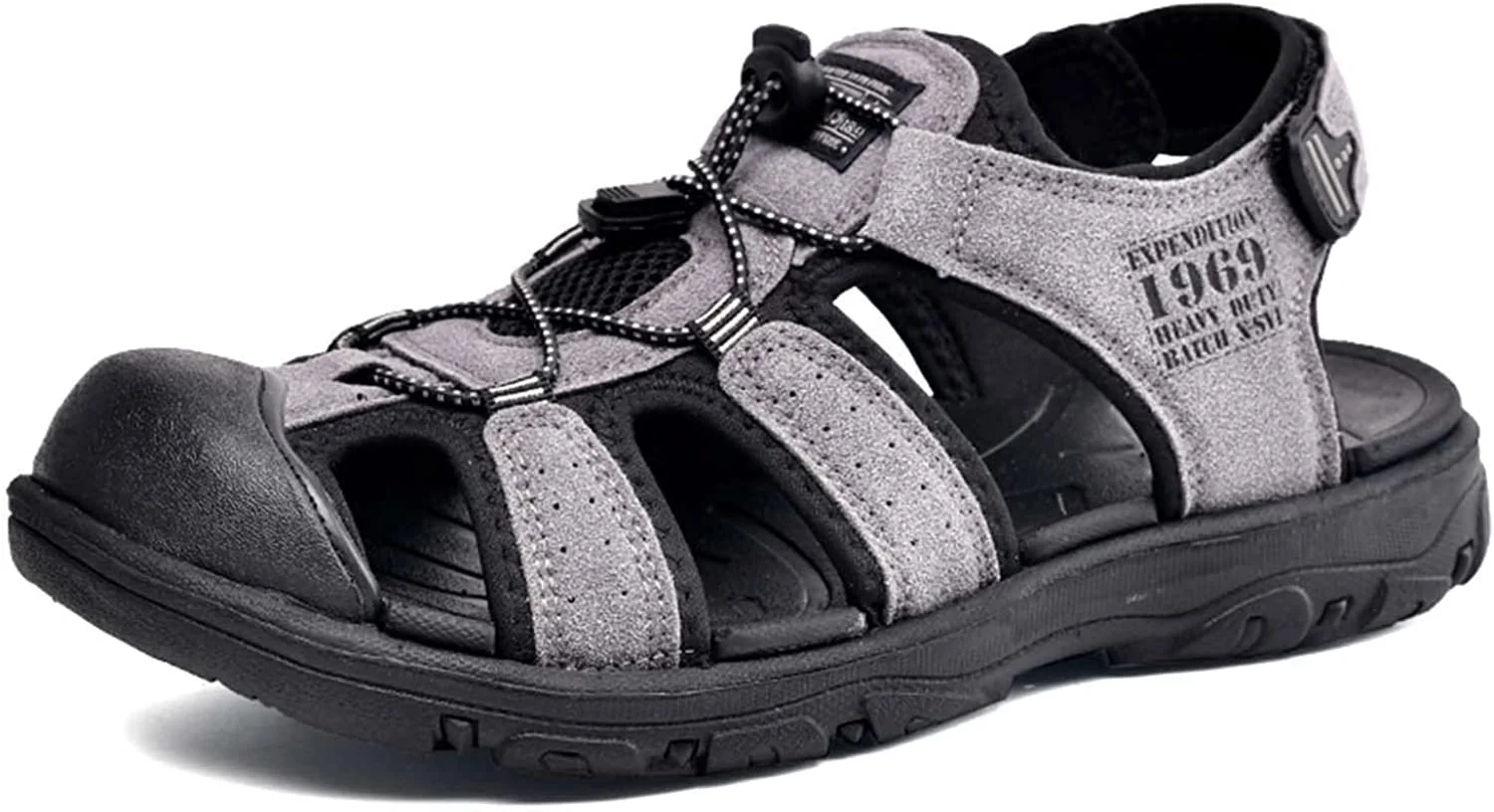 Men's Summer Athletic Sandals Closed Toe Fisherman Shoes Outdoor Hiking Sports Sandals Beach Shoes Water Shoes