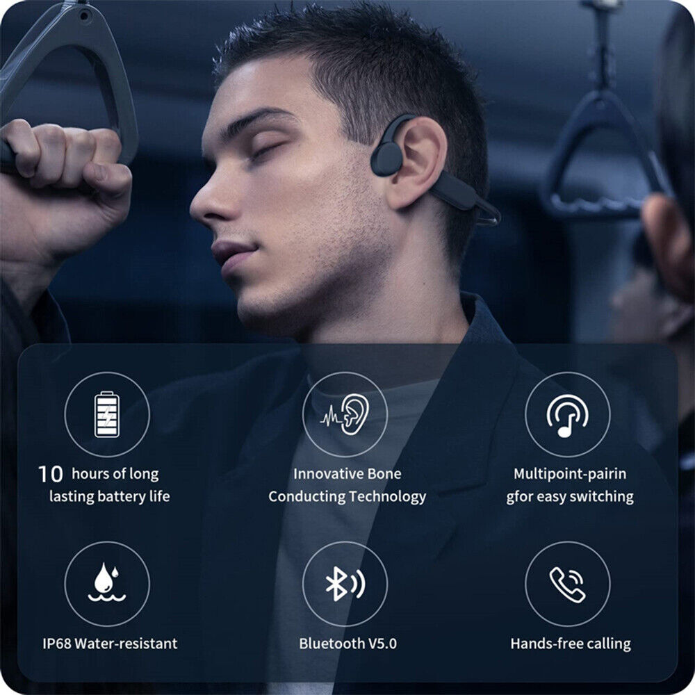 Bone Conduction Bluetooth Headset 16G Memory Swimming Earphone MP3/ Headset Mode