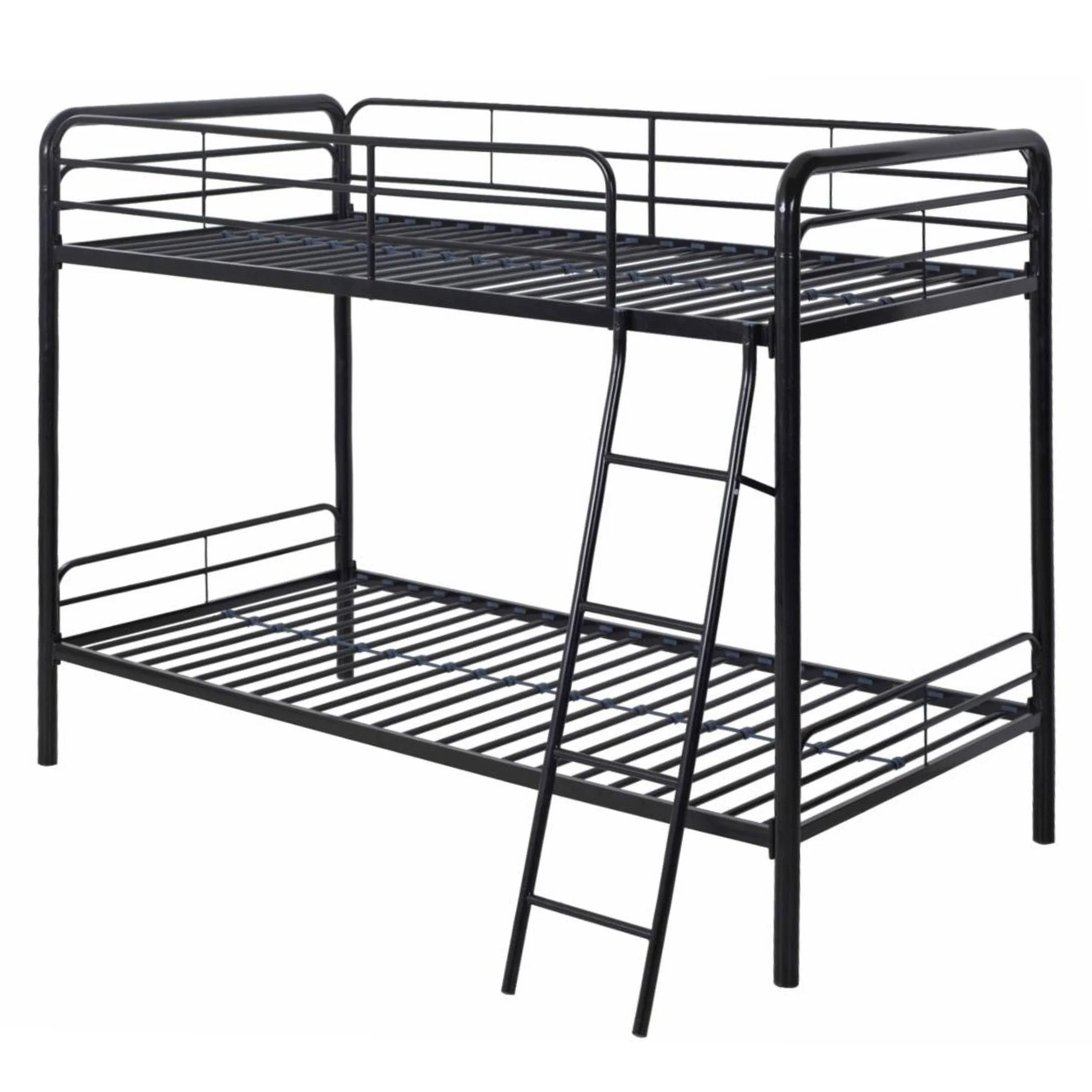 Better Home Products Twin over Twin Metal Bunk Bed in Black