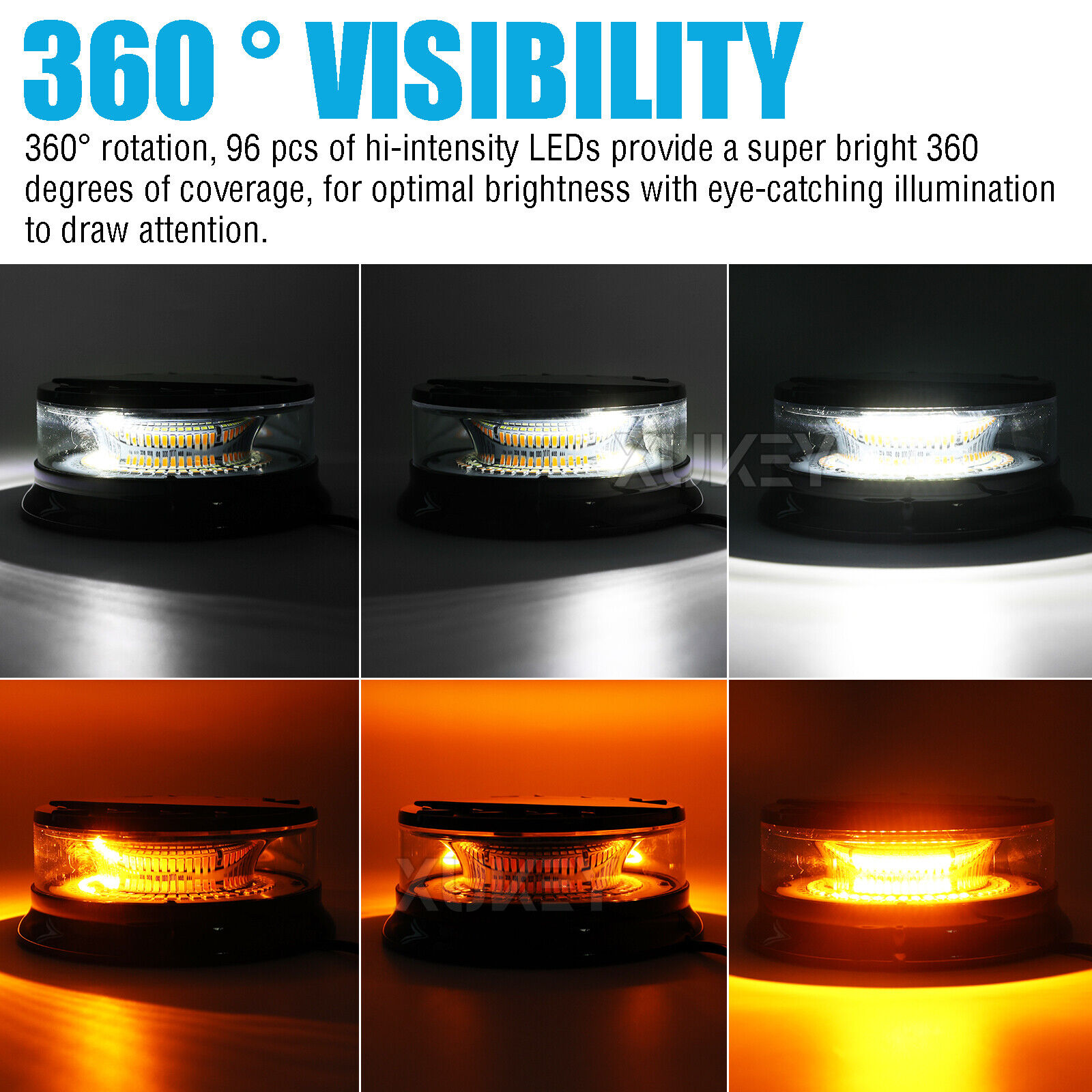 Car Truck Roof Top Emergency Safety Warning Flash Beacon 96 LED Strobe Light