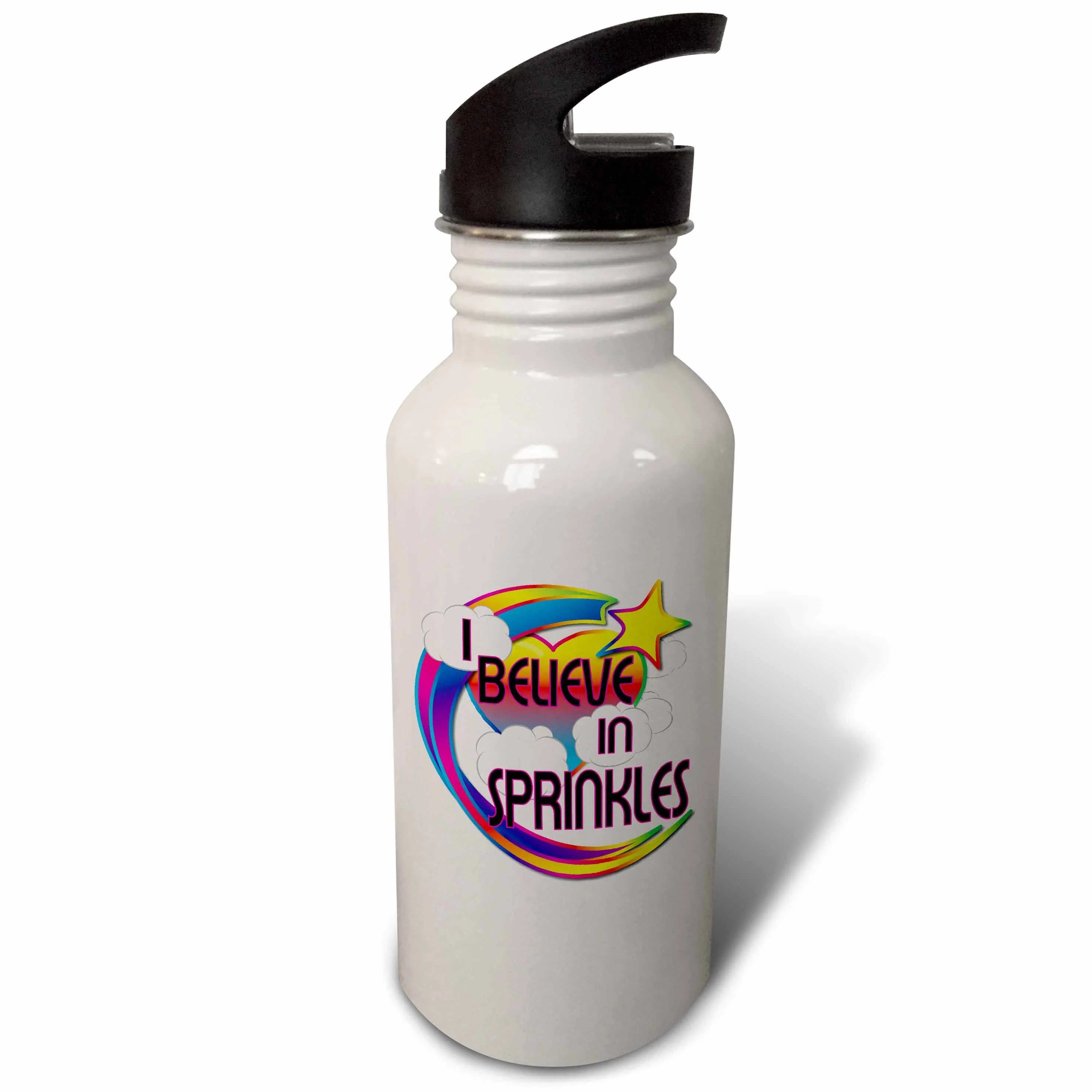 I Believe In Sprinkles Cute Believer Design 21 oz Sports Water Bottle wb-166908-1