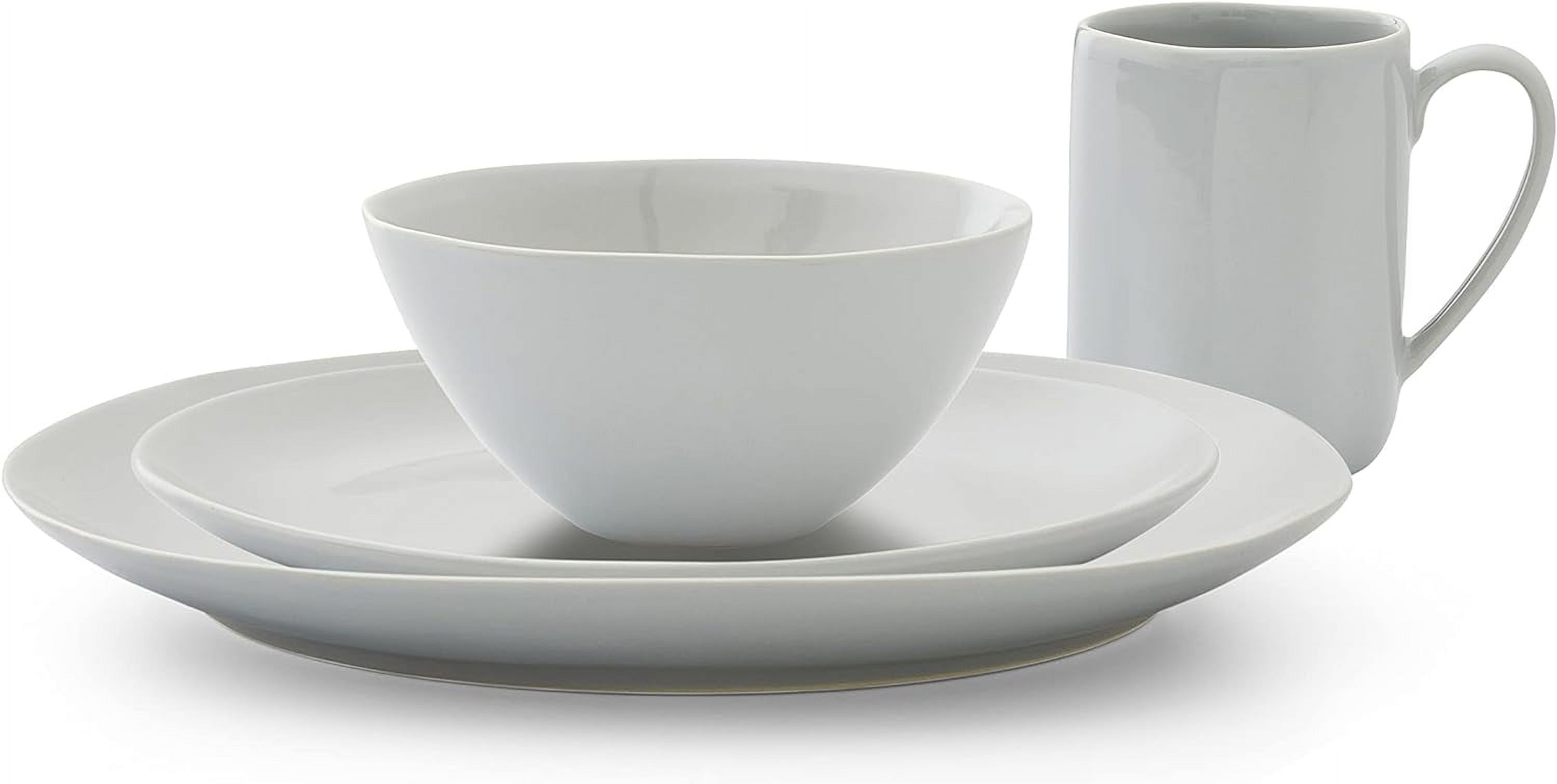 Sophie Conran Arbor Organic Shape Stoneware 4 Piece Place Setting, Service For 1, Grey