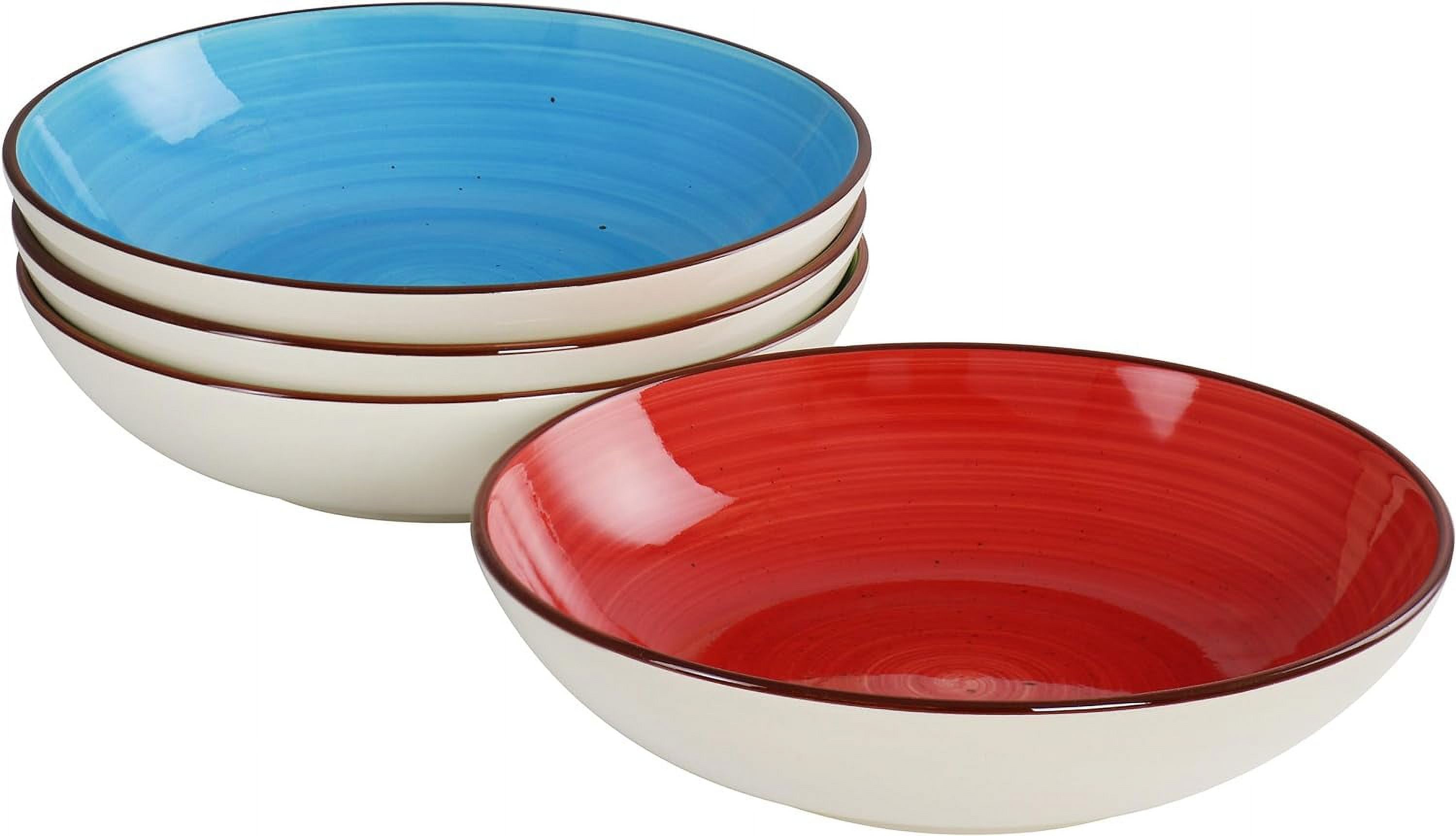 12 Piece Double Bowl Stoneware Dinnerware Set (Mason)