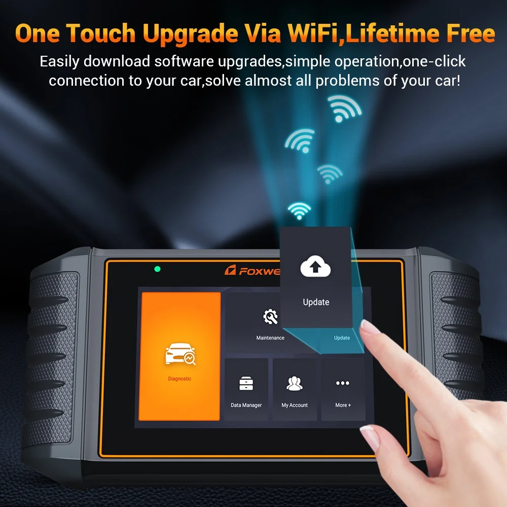 FOXWELL NT716 OBD2 Scanner Code Reader ABS Bleed Scan Diagnostic Tool SRS Transmission Engine Scanner Car Tool EPB TPMS SAS TPS Oil Reset, Android 9.0,5.5 inch Touchscreen & Lifetime Update