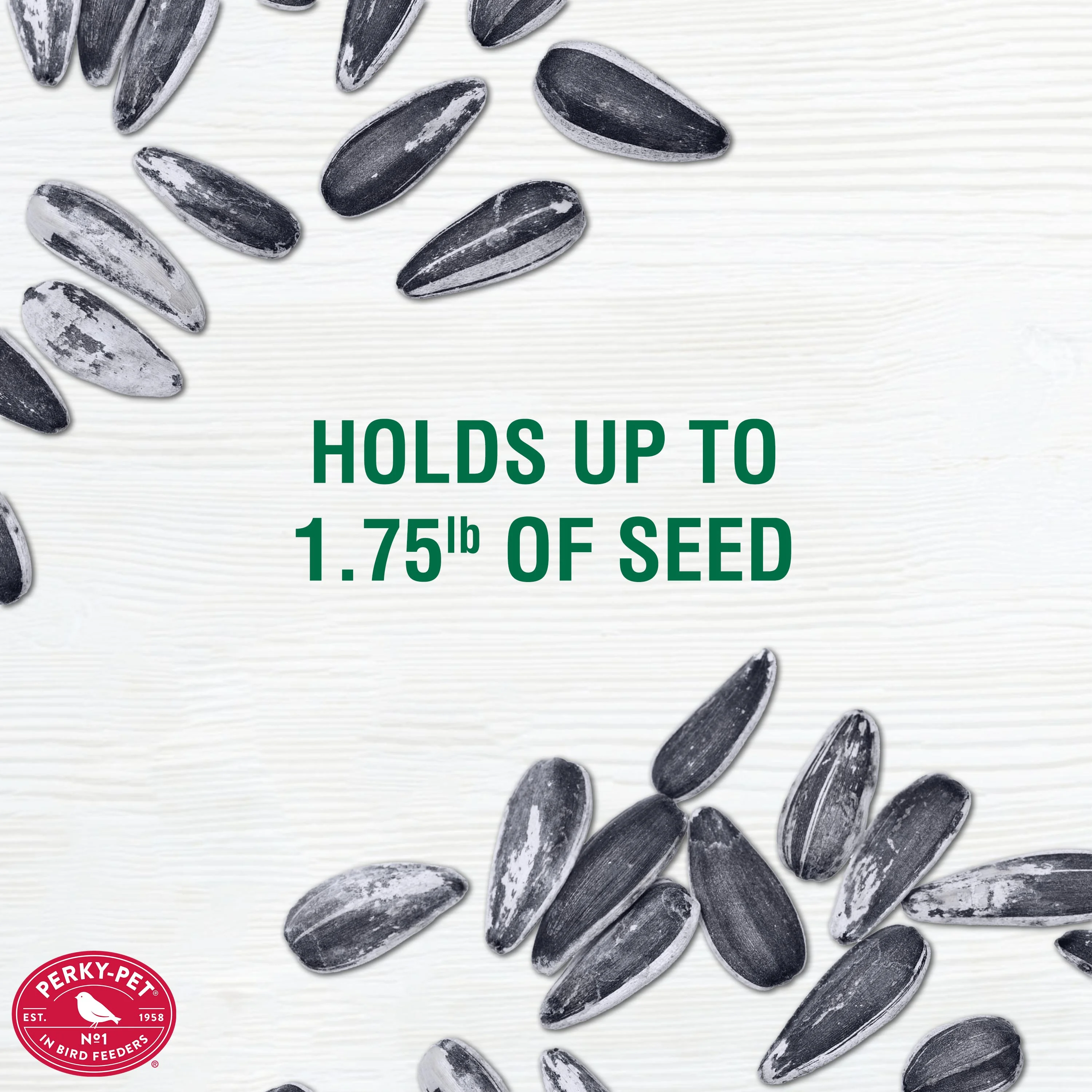 Perky-Pet Green Classic Wild Bird Tube Feeder - 1.75 lb Capacity