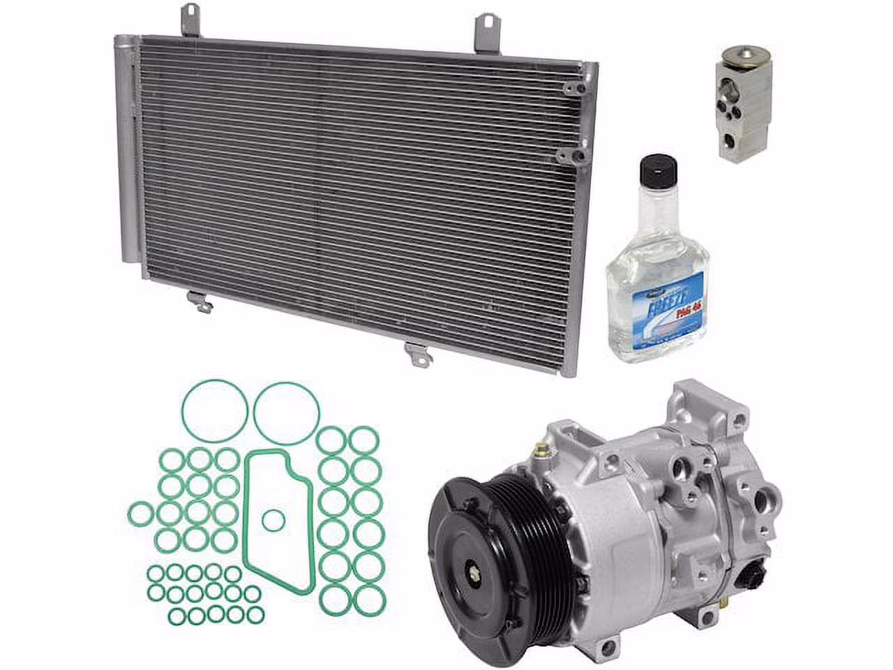 A/C Compressor Kit with Condenser - Compatible with 2007 - 2009 Toyota Camry 2.4L 4-Cylinder 2AZ-FE GAS 2008