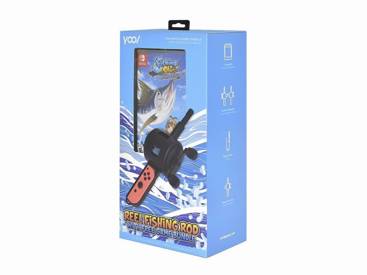 Fishing Star: World Tour w/ YOOL Reel Fishing Rod [Nintendo Switch 180 Fish] (Video Game)