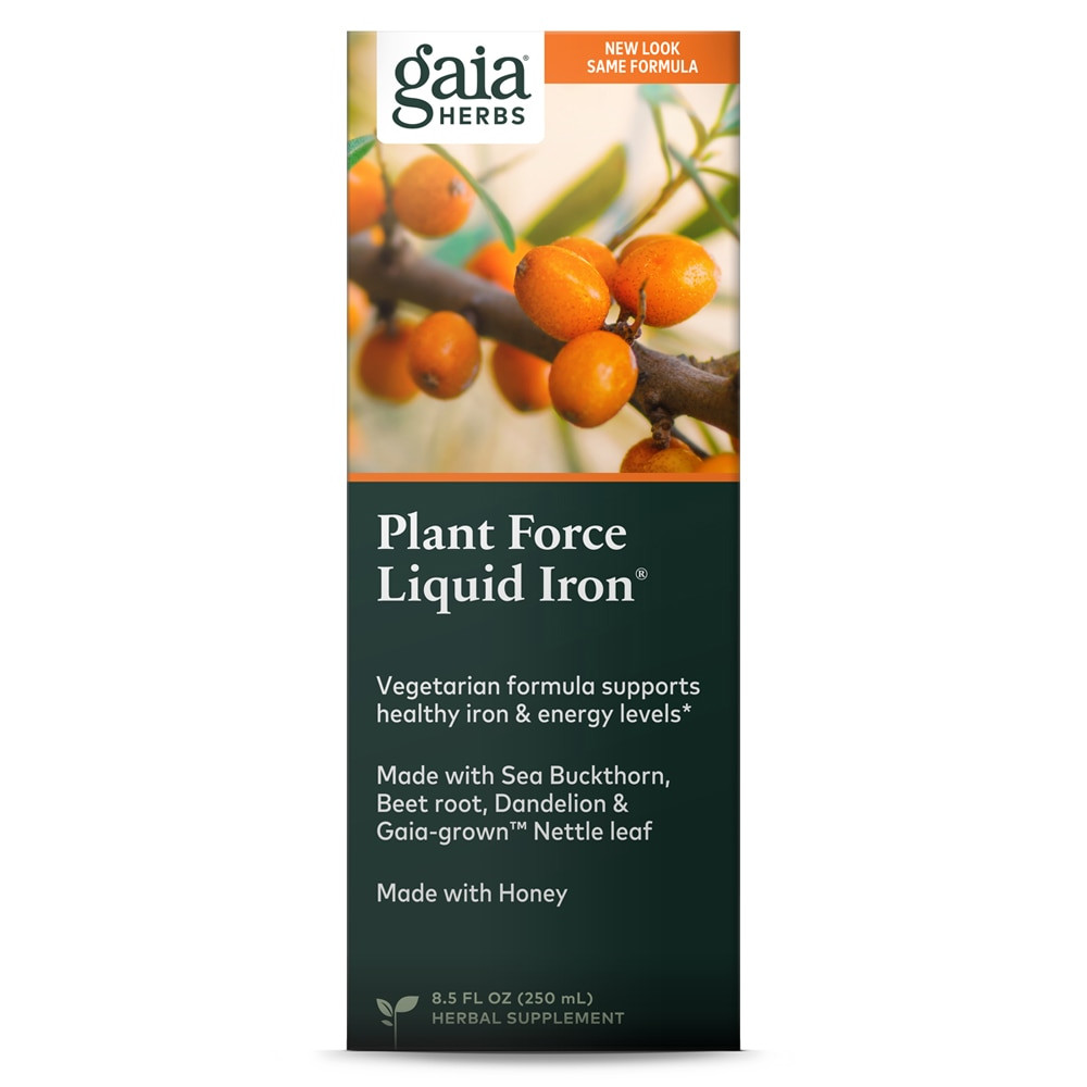 Gaia Herbs PlantForce Liquid Iron -- 8.5 fl oz