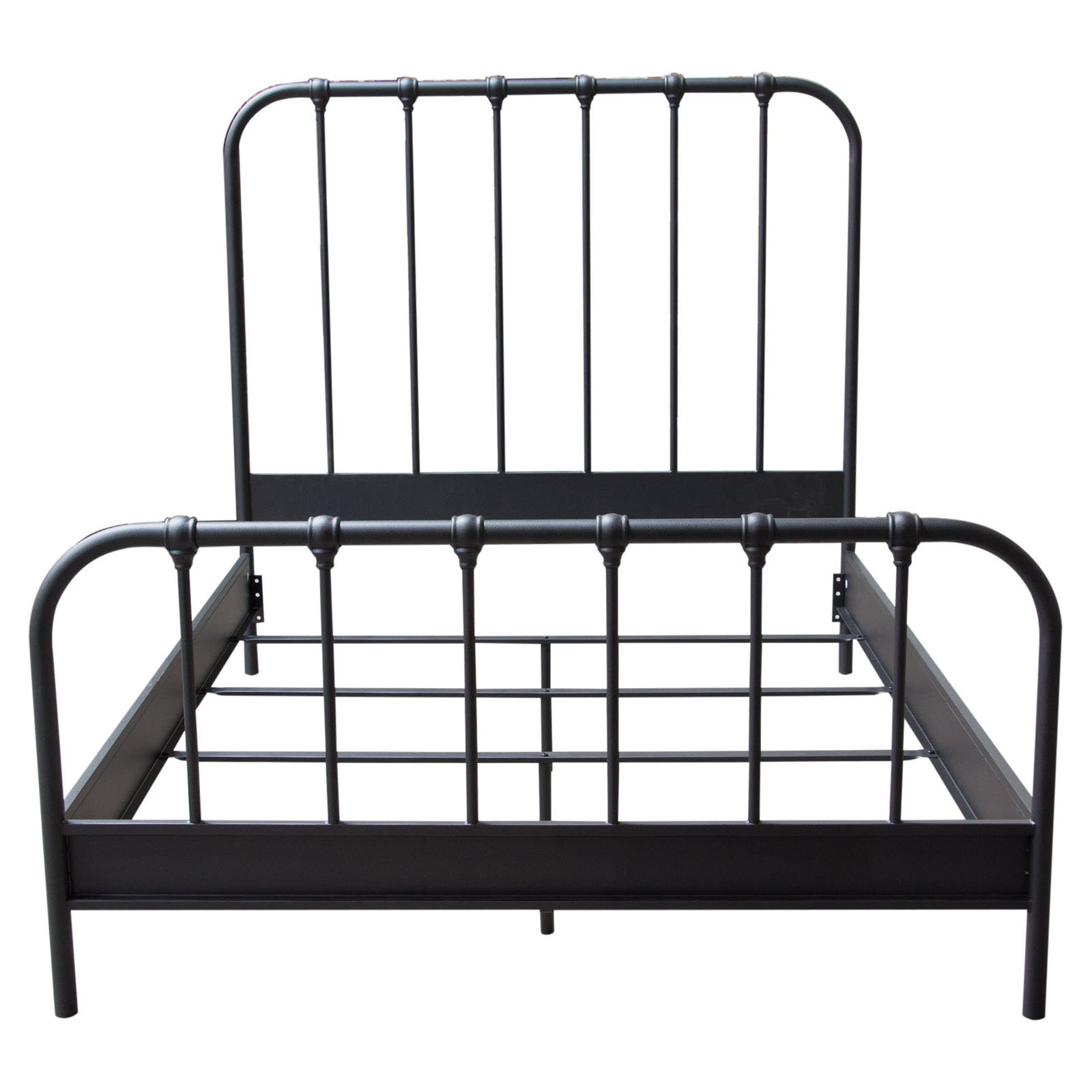 Mateo Rust Brown Powder Coat Metal Eastern King Bed by Diamond Sofa