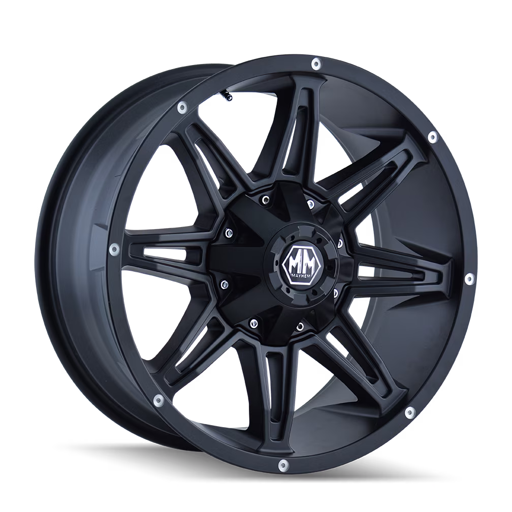 20x10 Mayhem 8090 Rampage Matte Black Wheel 8x6.5 (-25mm)