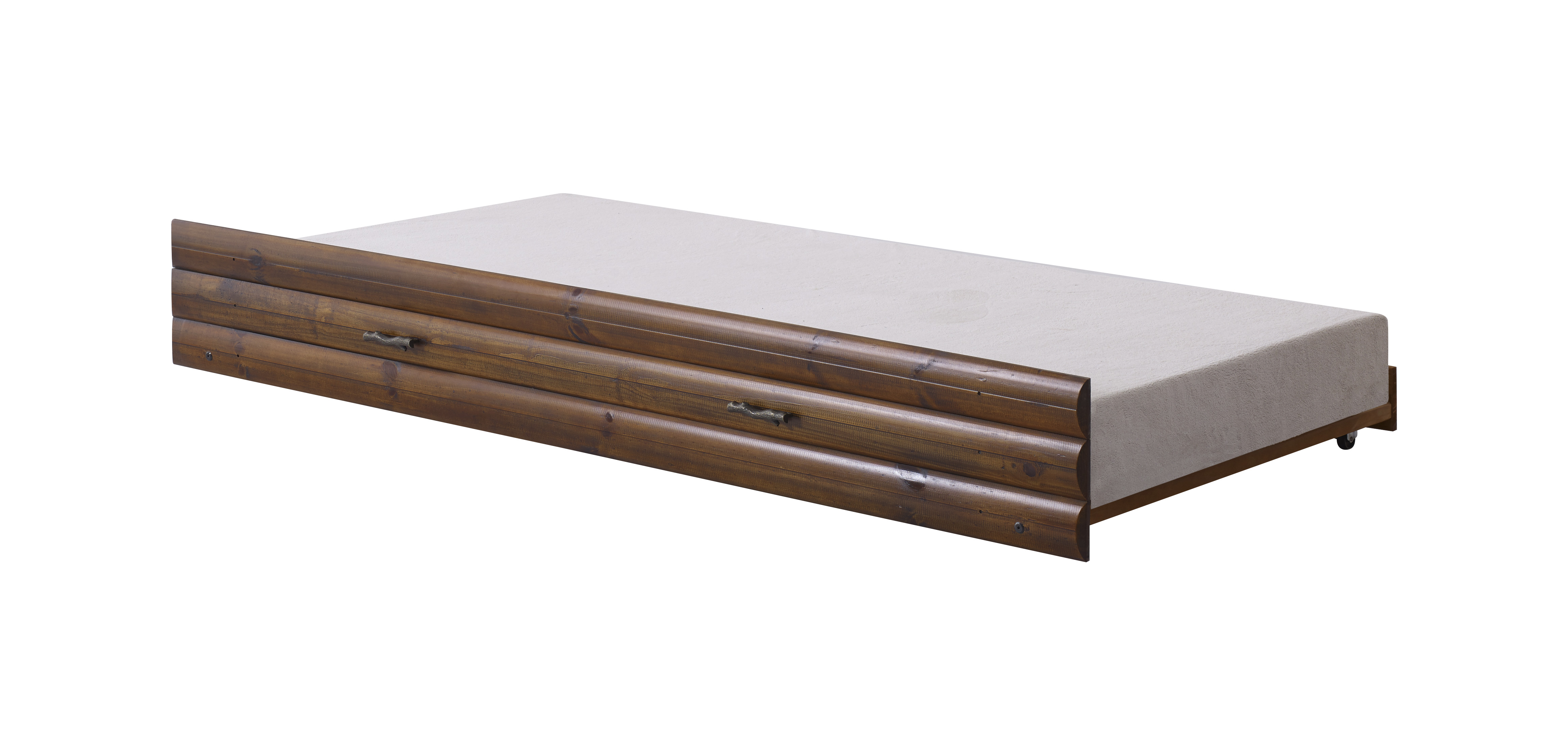 LOG CABIN TRUNDLE RUSTIC WALNUT & RUSTIC SILVER