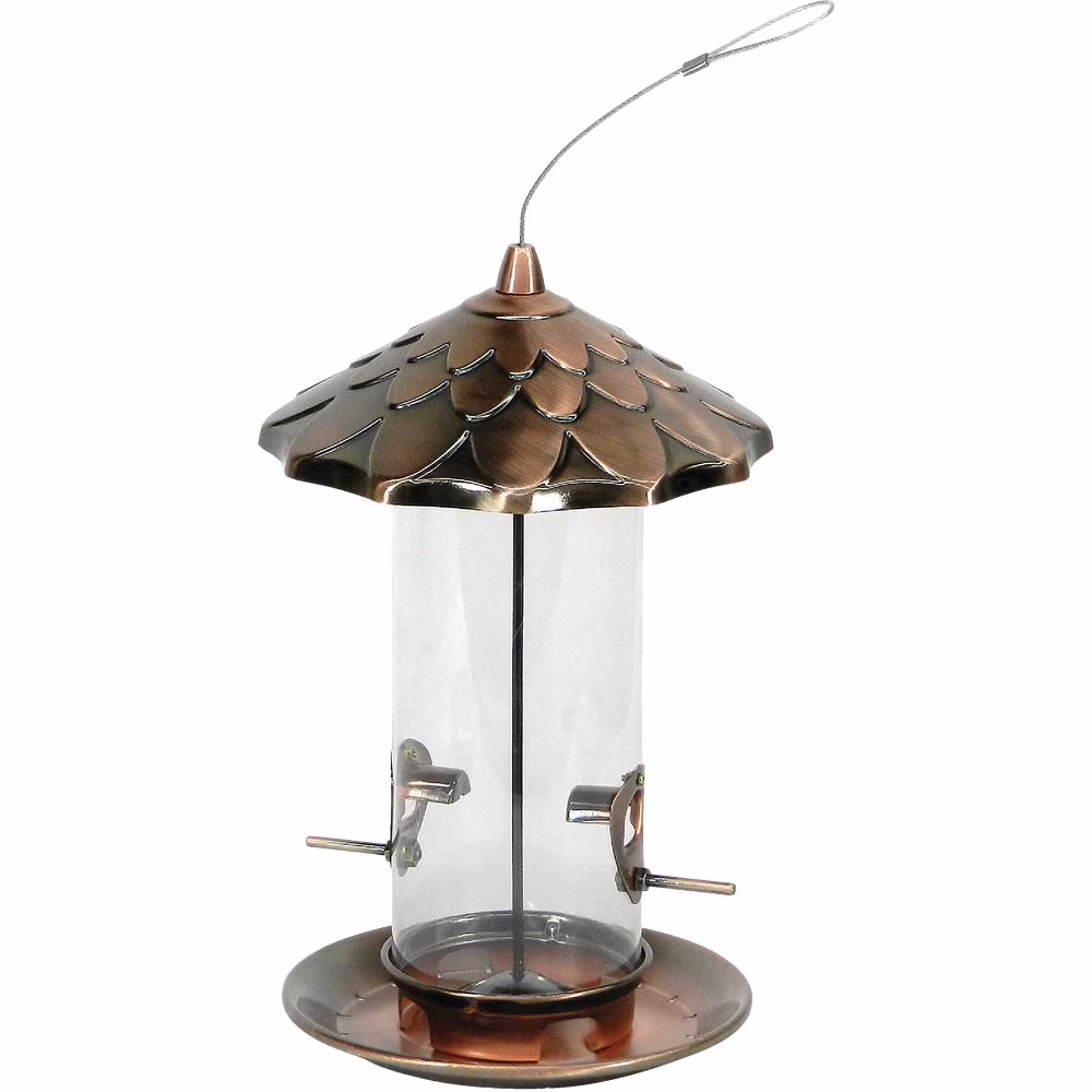 2 PK, Stokes Select 38288-Stokes Select Copper 2.1 Qt. Capacity Acorn Bird Feeder
