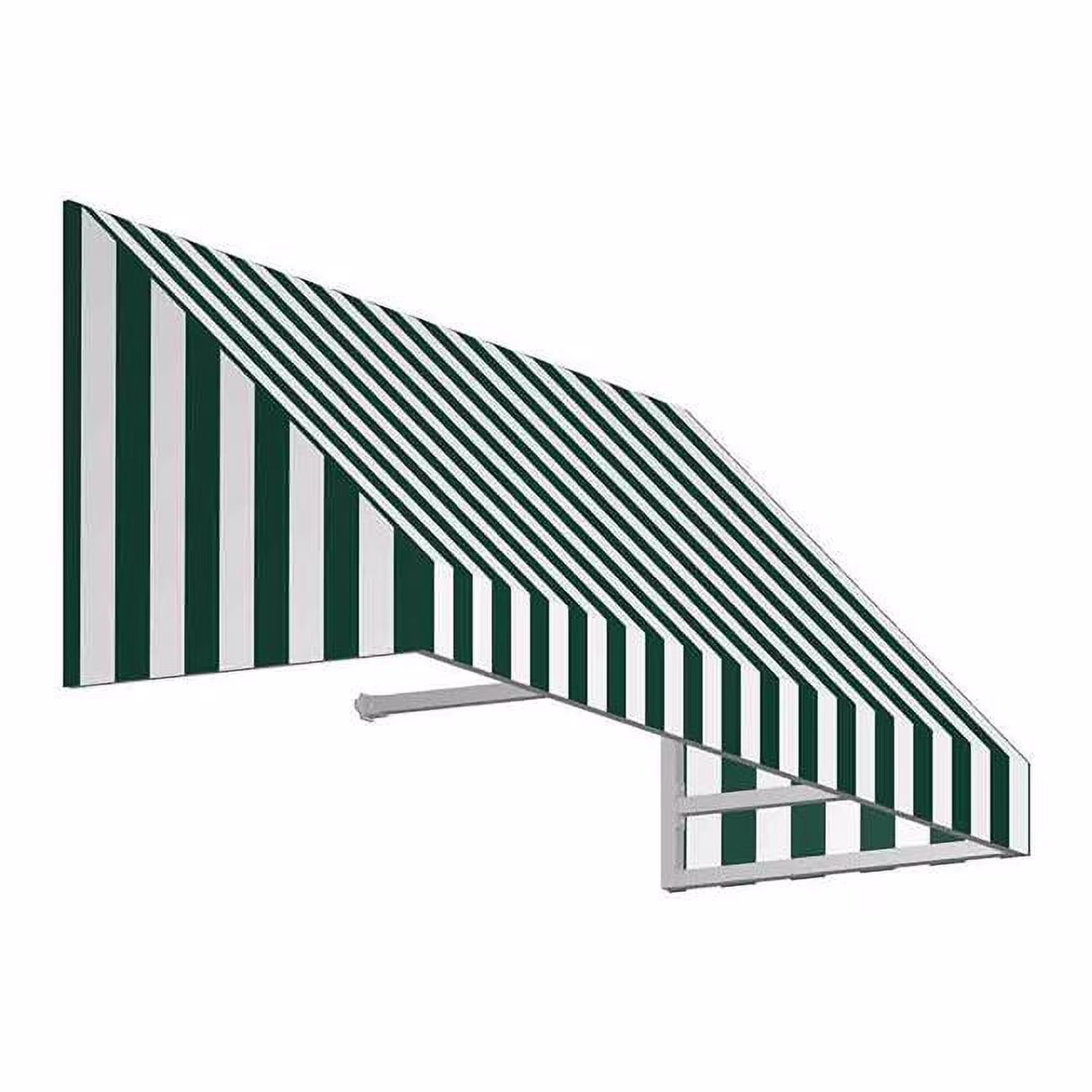 Awntech  4.38 ft. New Yorker Window & Entry Awning, Forest Green & White - 44 x 36 in.
