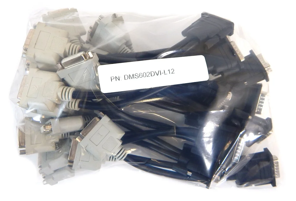 Lot-12 DMS-60 to Dual DVI-I Video Y-Cable DMS602DVI-L12 DMS60 to 2x DVI-I Dual Link