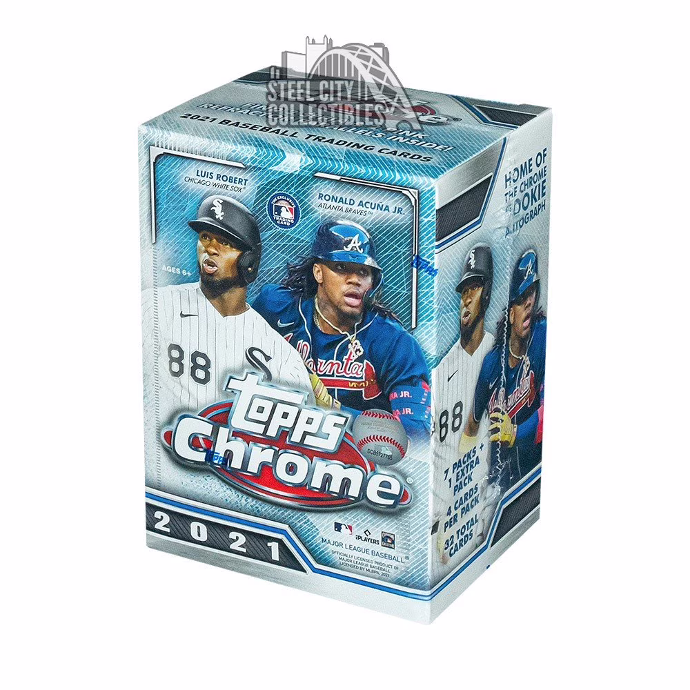 2021 Topps MLB Chrome Baseball Trading Card Blaster Box