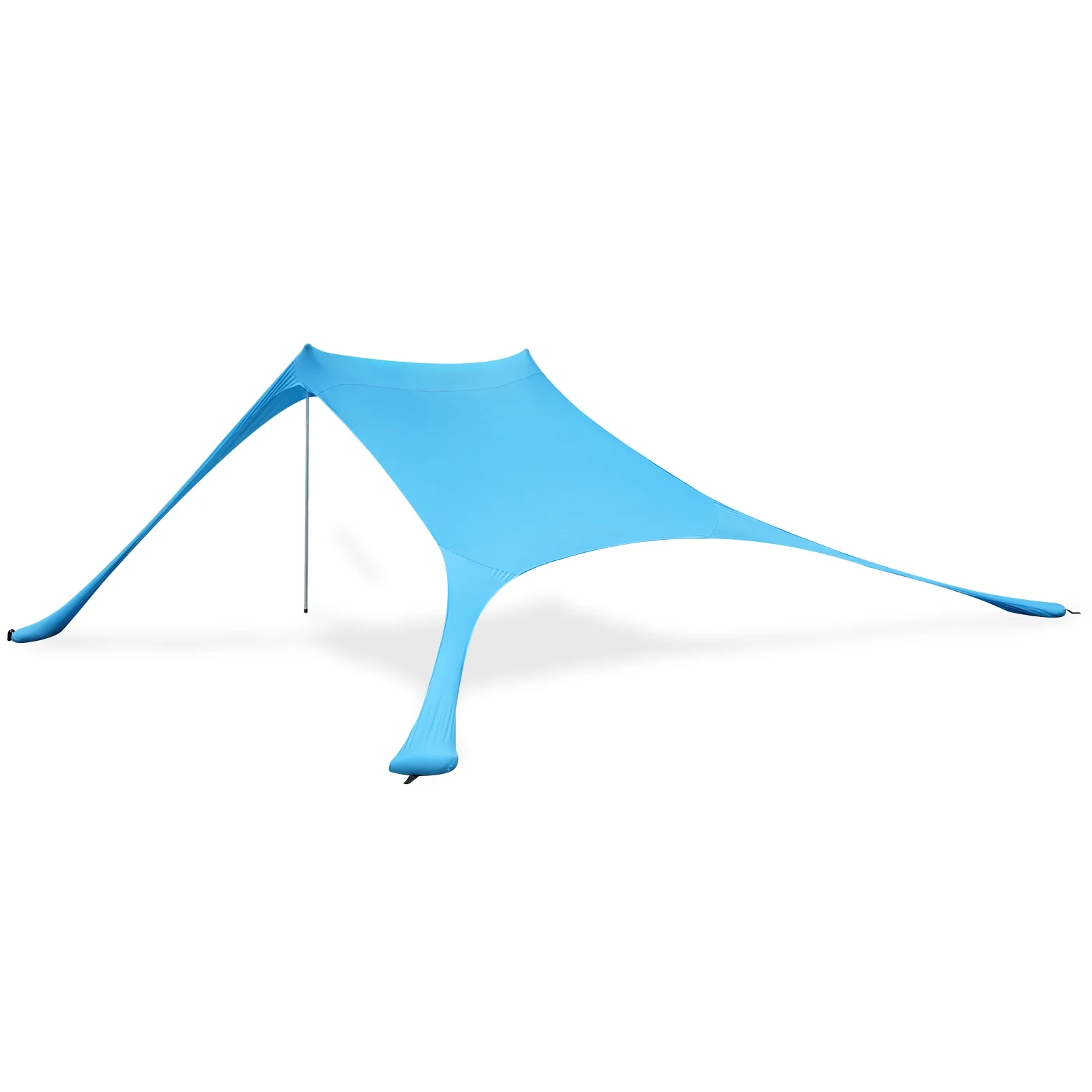 Family Beach Tent with Aluminum Poles, Pop Up Beach Sunshade with Carrying Bag (Blue, 7X7 FT)