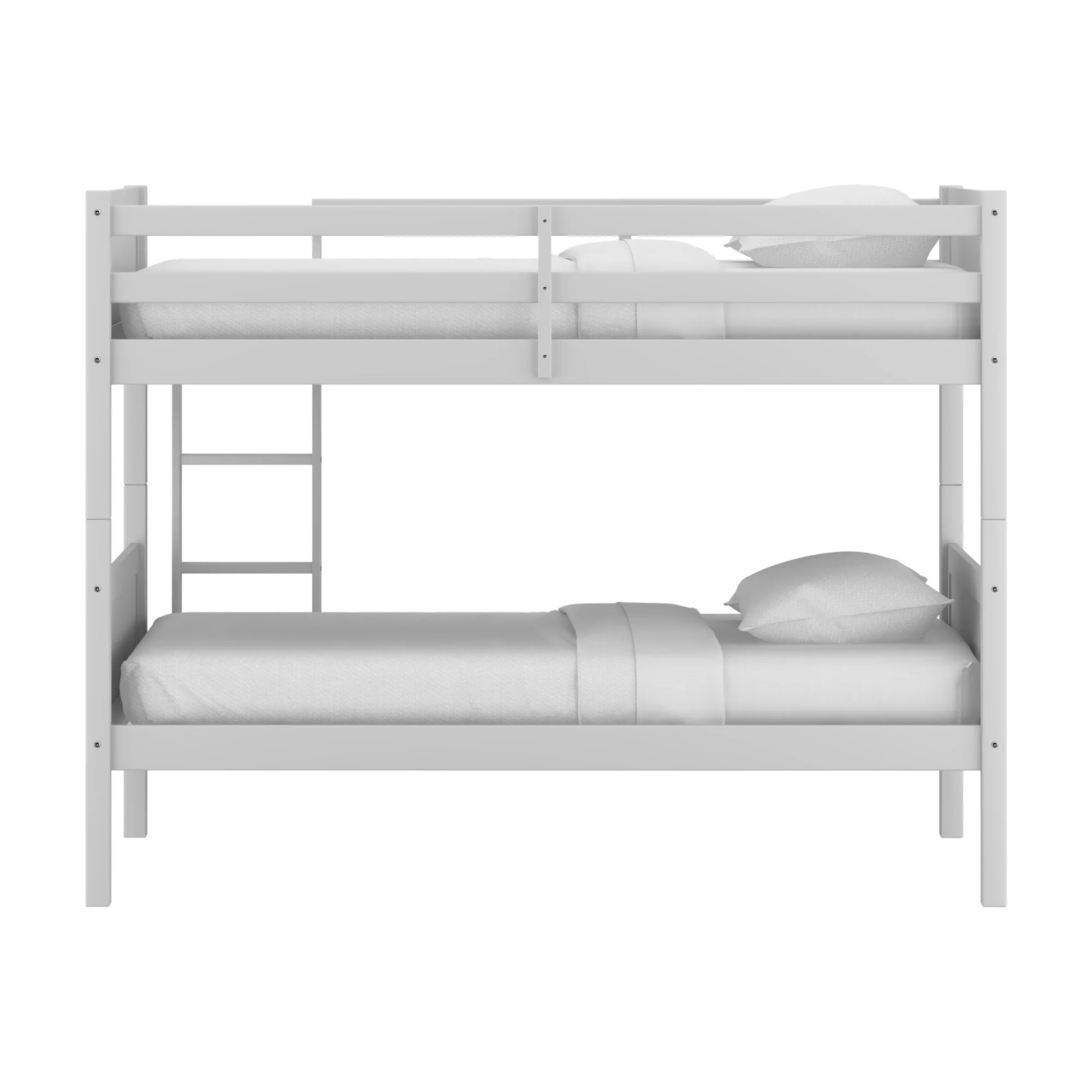 Rae Wood Twin over Twin Bunk Bed, White, by Hillsdale Living Essentials