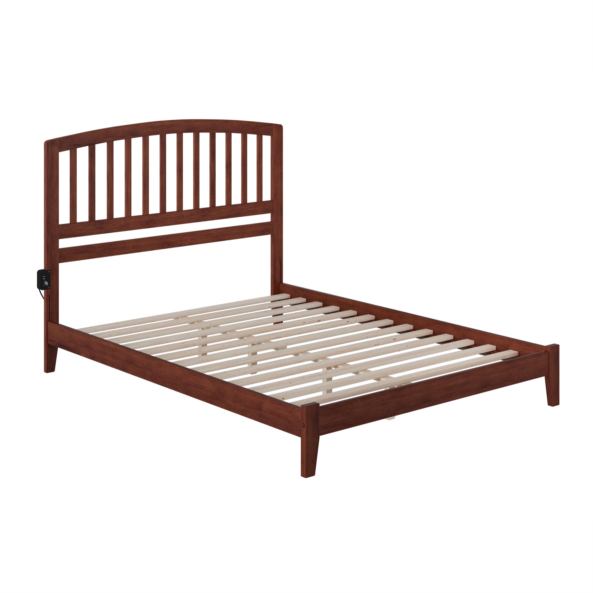 Richmond Low Profile Queen Platform Bed in Walnut