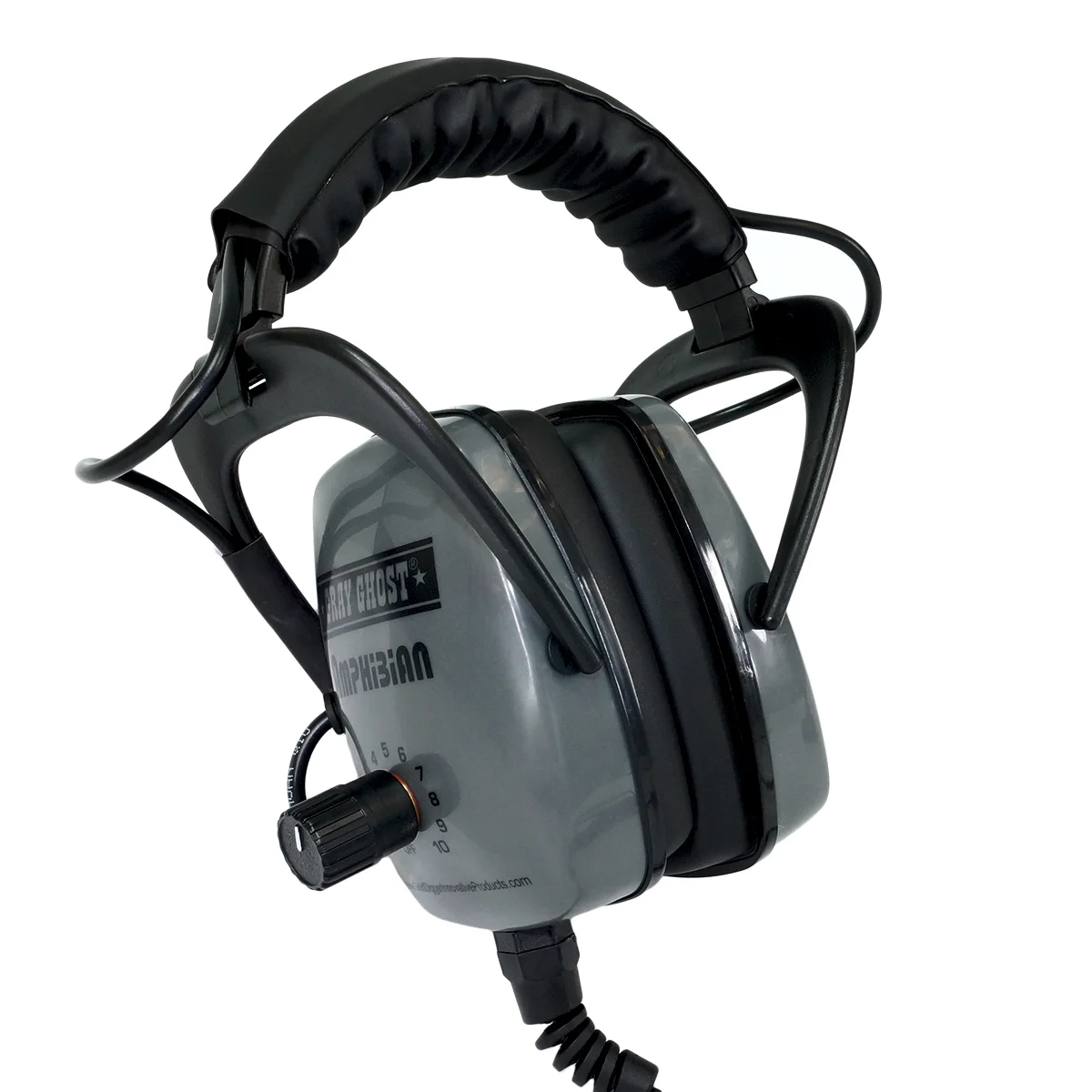 DetectorPro Gray Ghost Amphibian Headphones for CTX 3030 with Volume Control
