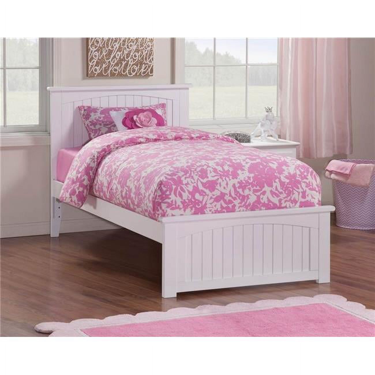 Nantucket Bed with Match Footboard - White, Twin Size