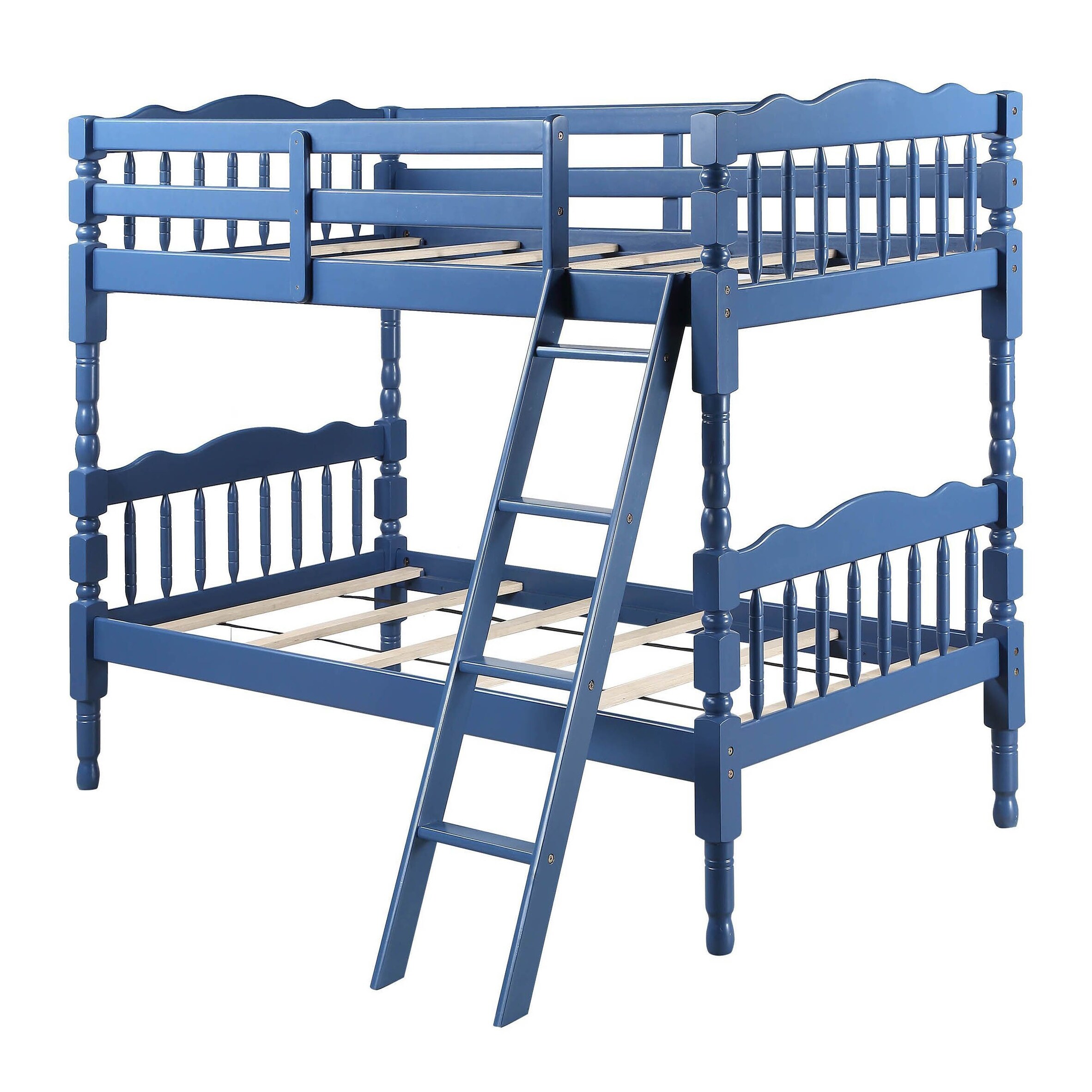 Colony Twin Over Twin Bunk Bed with Right Facing Ladder Dark Blue