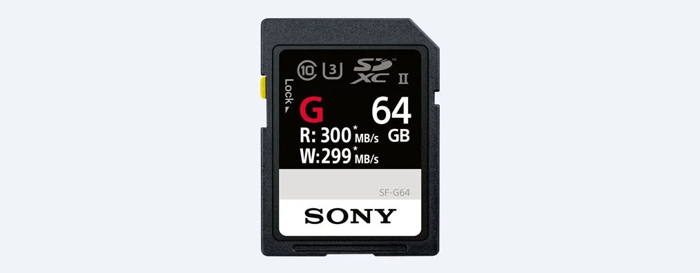 Sony 64GB UHS-II SD Card, (R300/W299) W/ Sony SD UHS-II USB Reader/Writer-MRW-S1